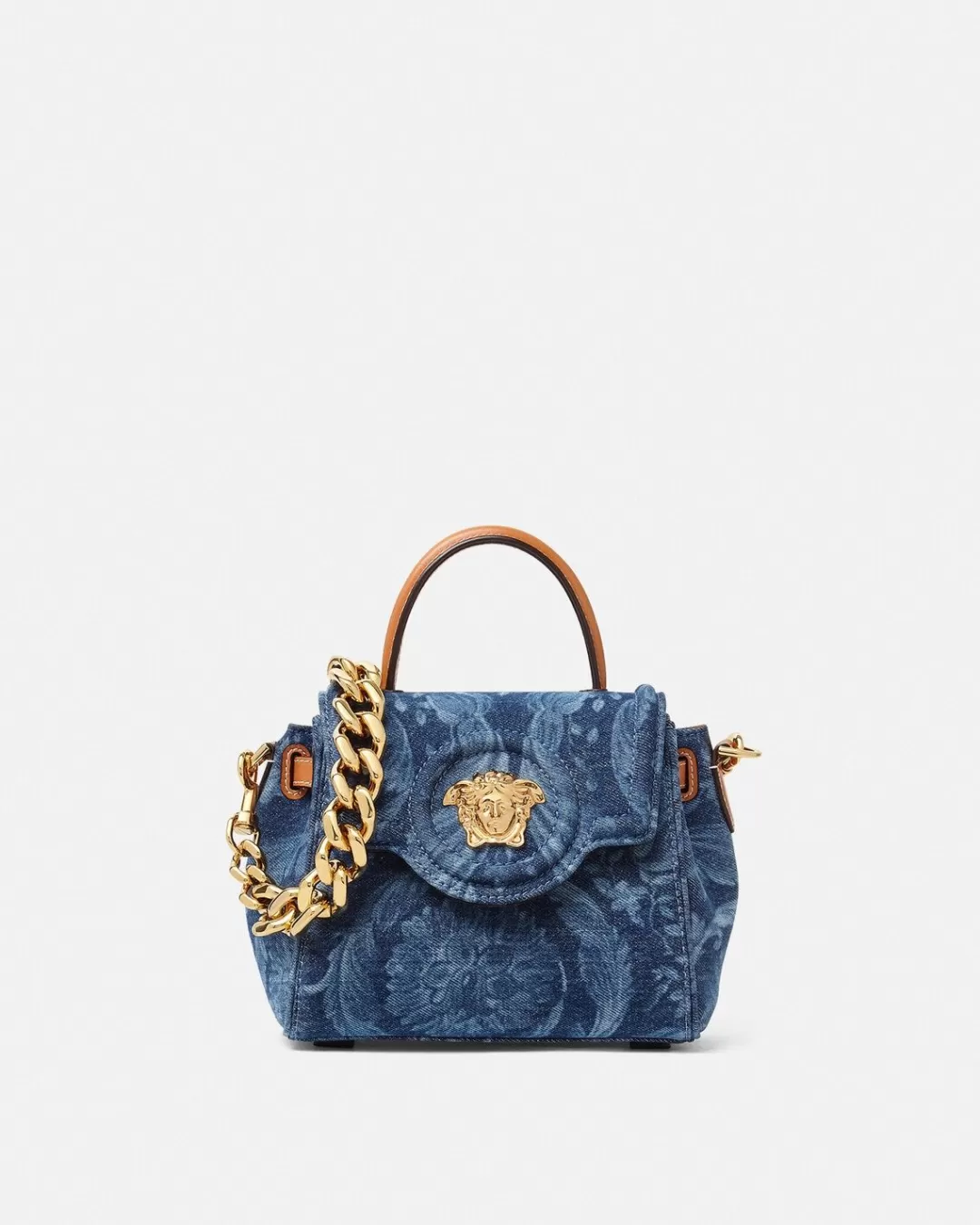 Barocco Denim La Medusa Small Handbag*Versace Clearance