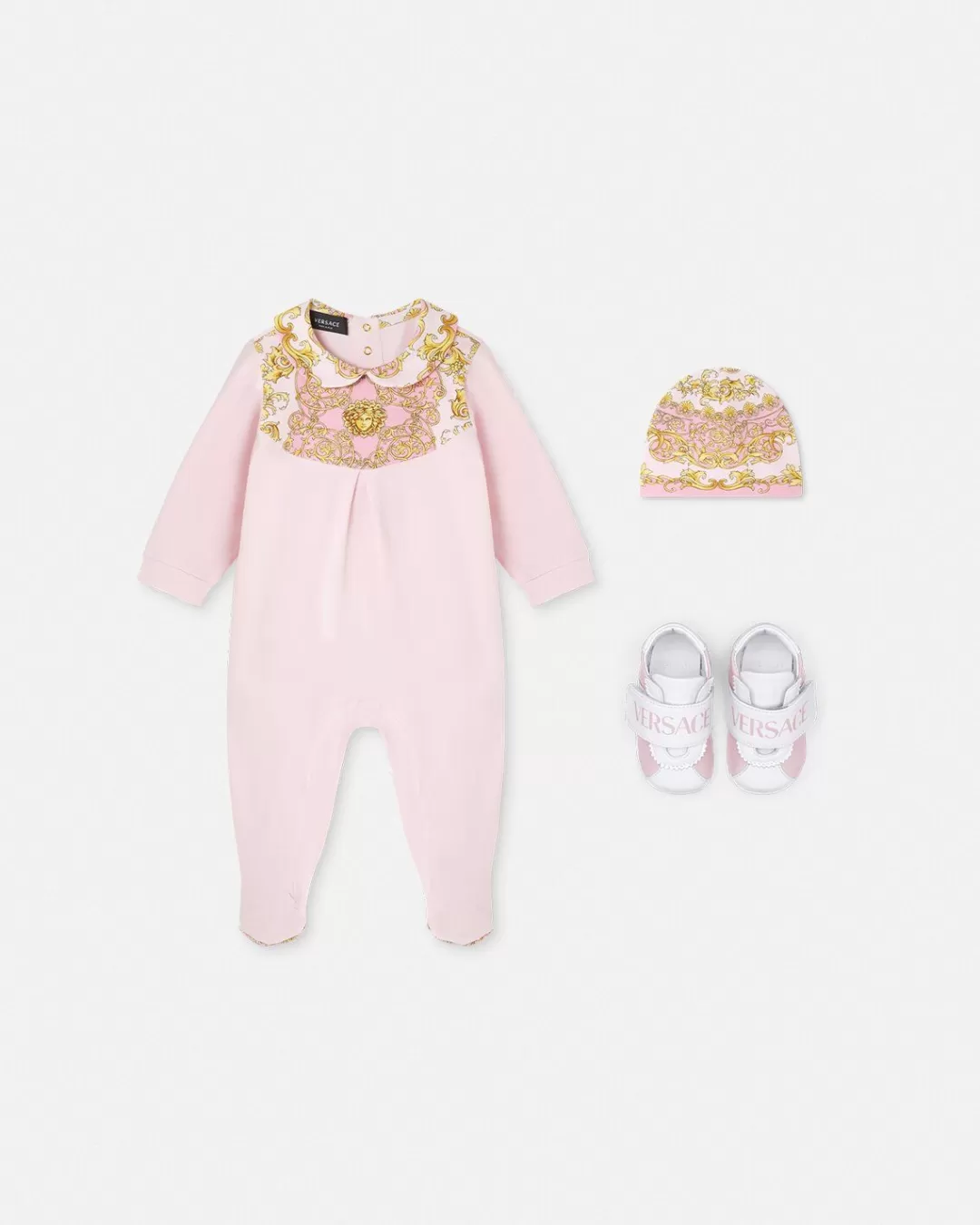 Barocco Frenzy Baby Sleepsuit Set*Versace Cheap