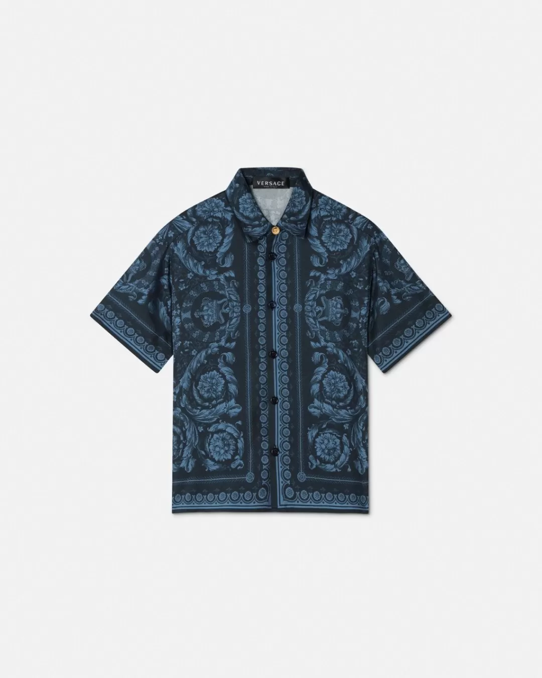 Barocco Kids Silk Shirt*Versace Cheap