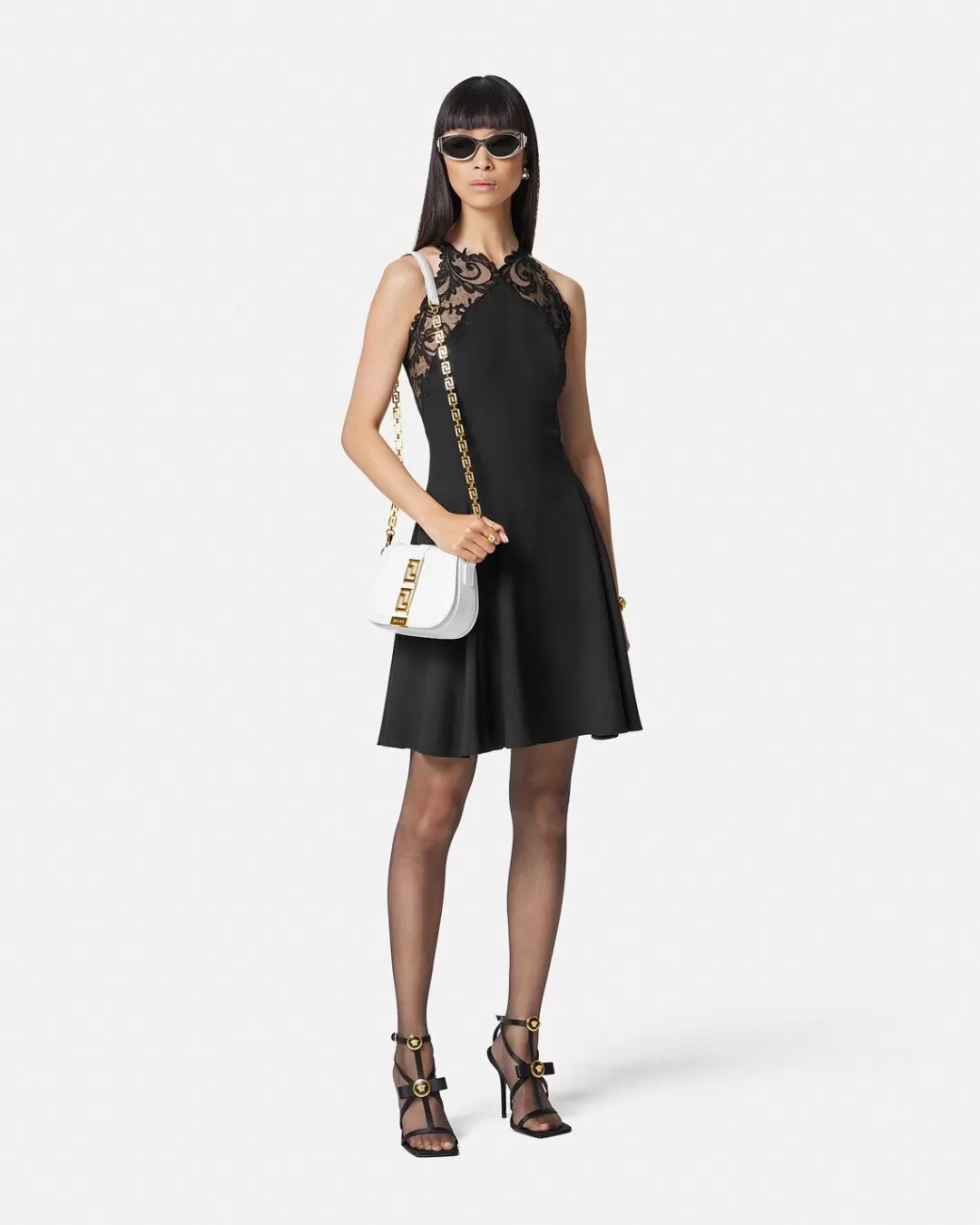 Barocco Lace Halterneck Mini Dress*Versace Flash Sale