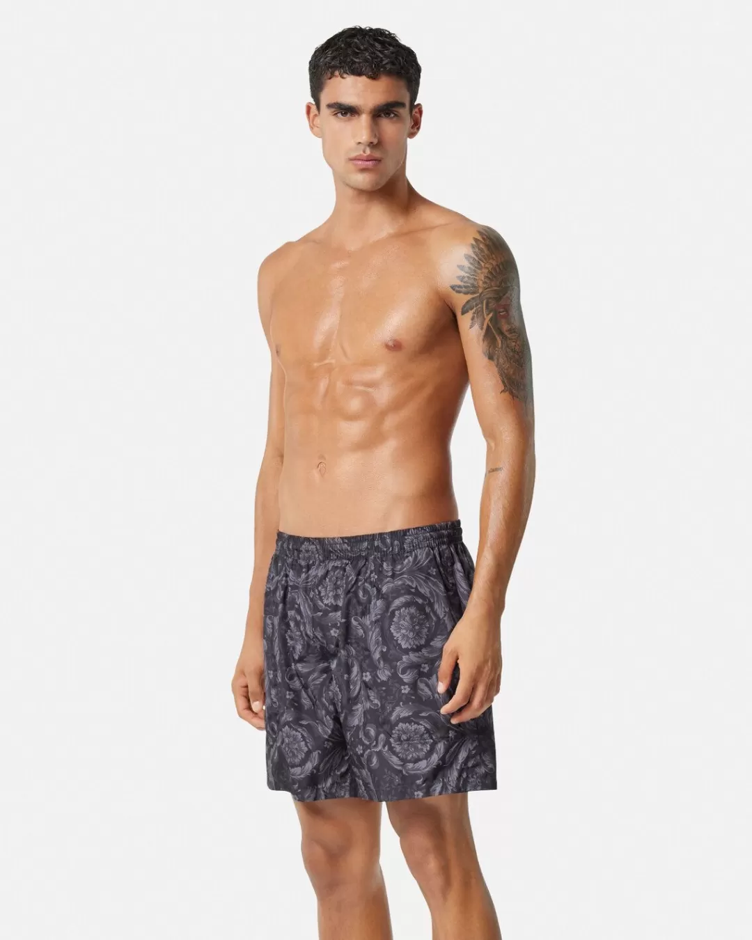 Barocco Reversible Boardshorts*Versace Cheap