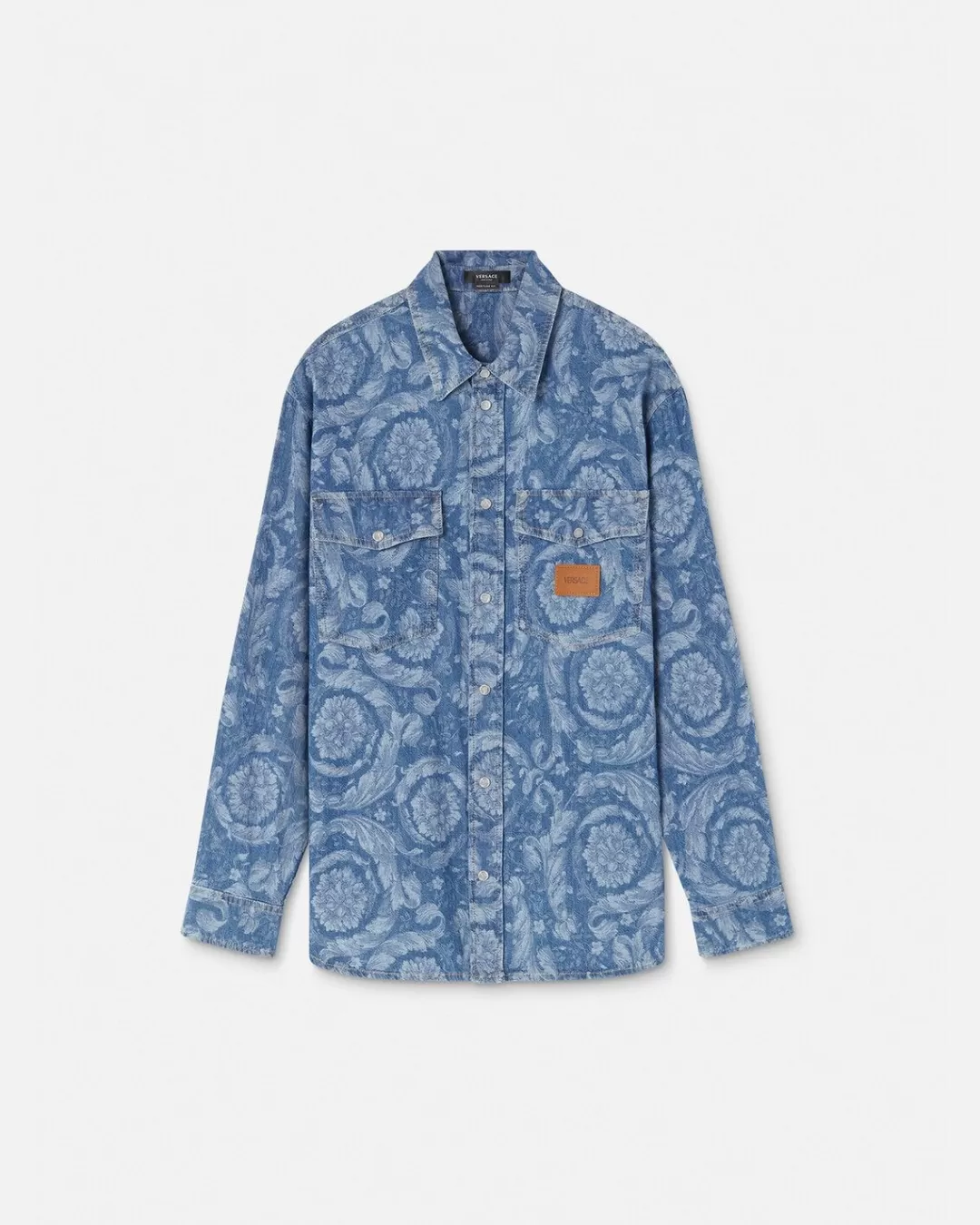 Barocco Silhouette Denim Shirt*Versace Sale