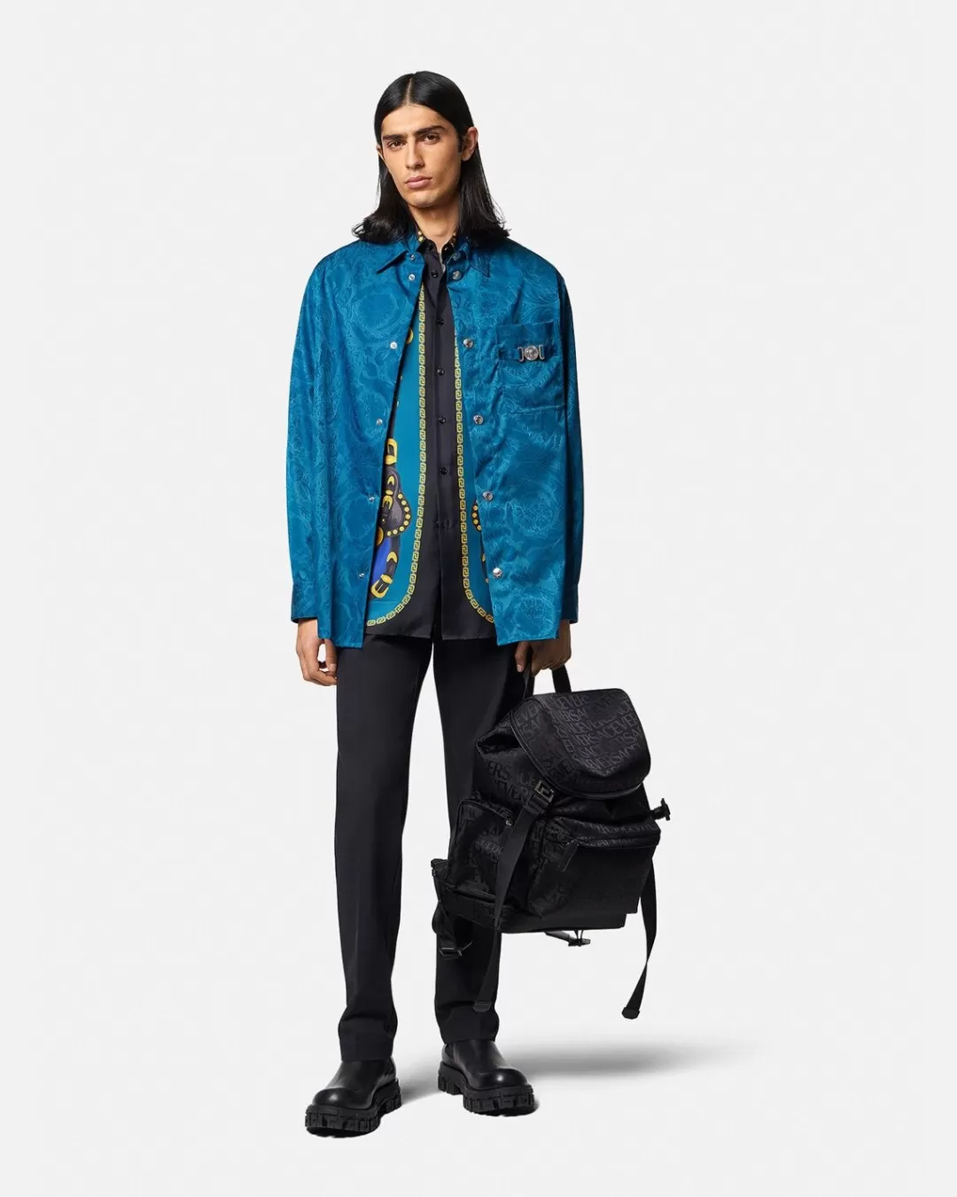 Barocco Silhouette Jacquard Overshirt*Versace New