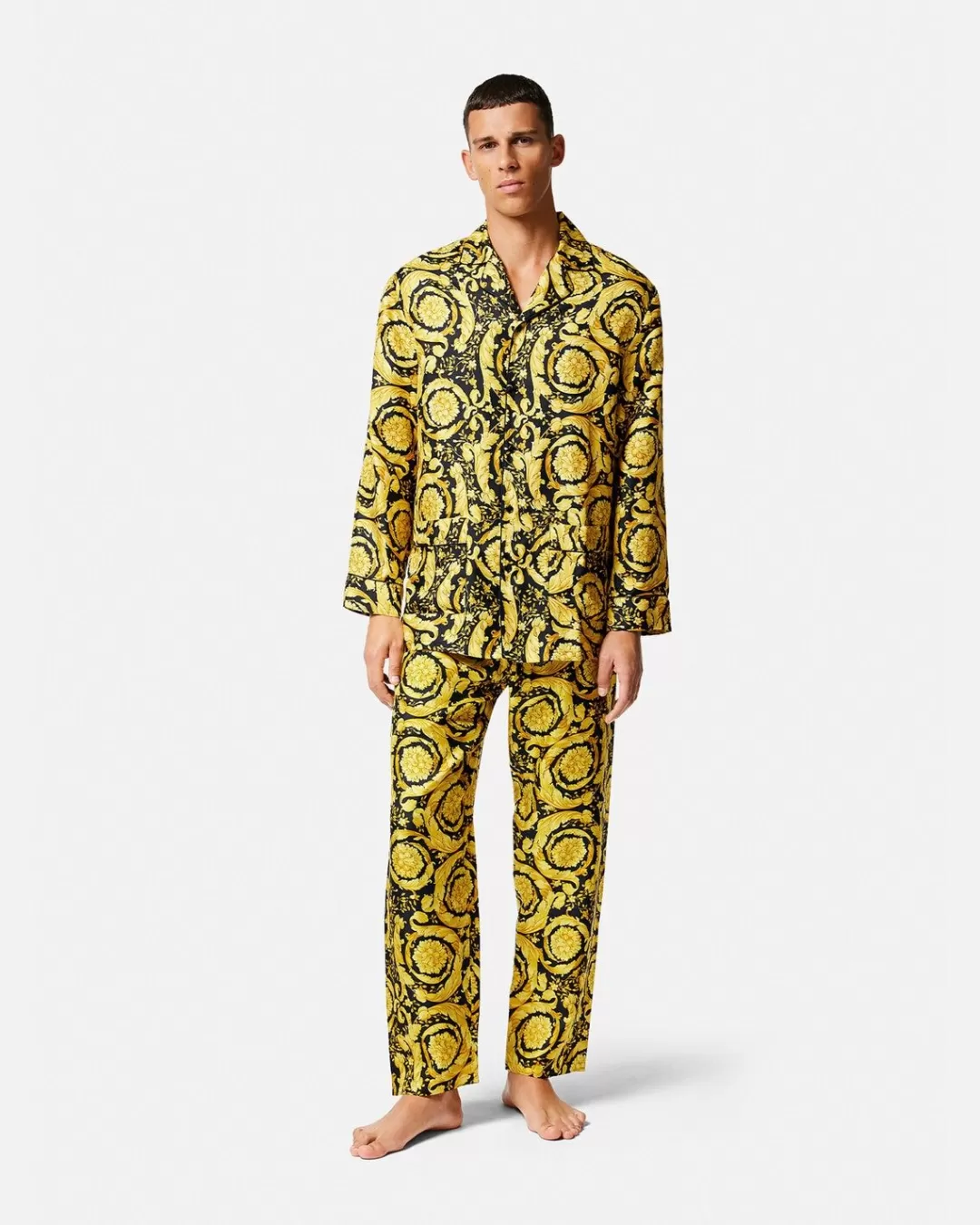 Barocco Silk Pajama Top*Versace Outlet