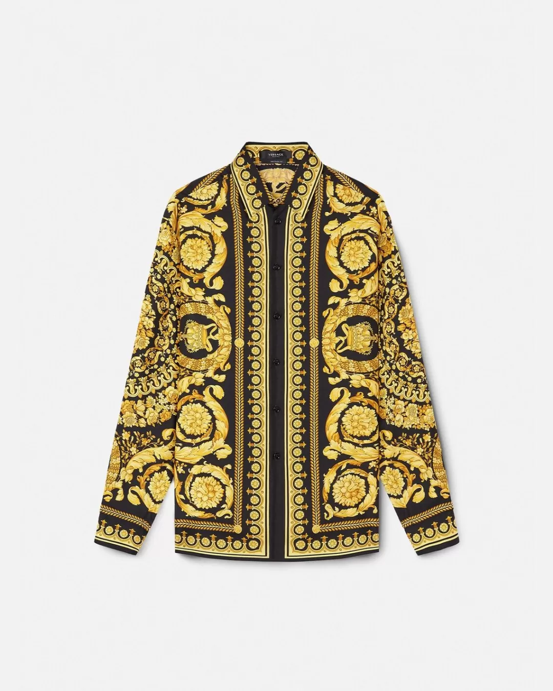 Barocco Silk Shirt*Versace Cheap