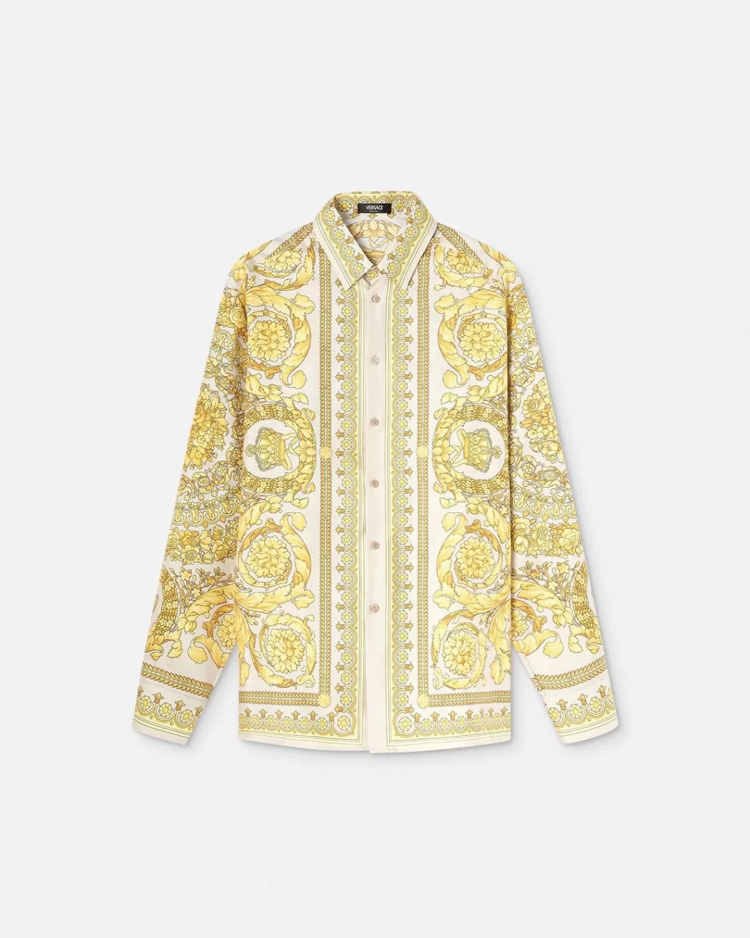 Barocco Silk Shirt*Versace Cheap