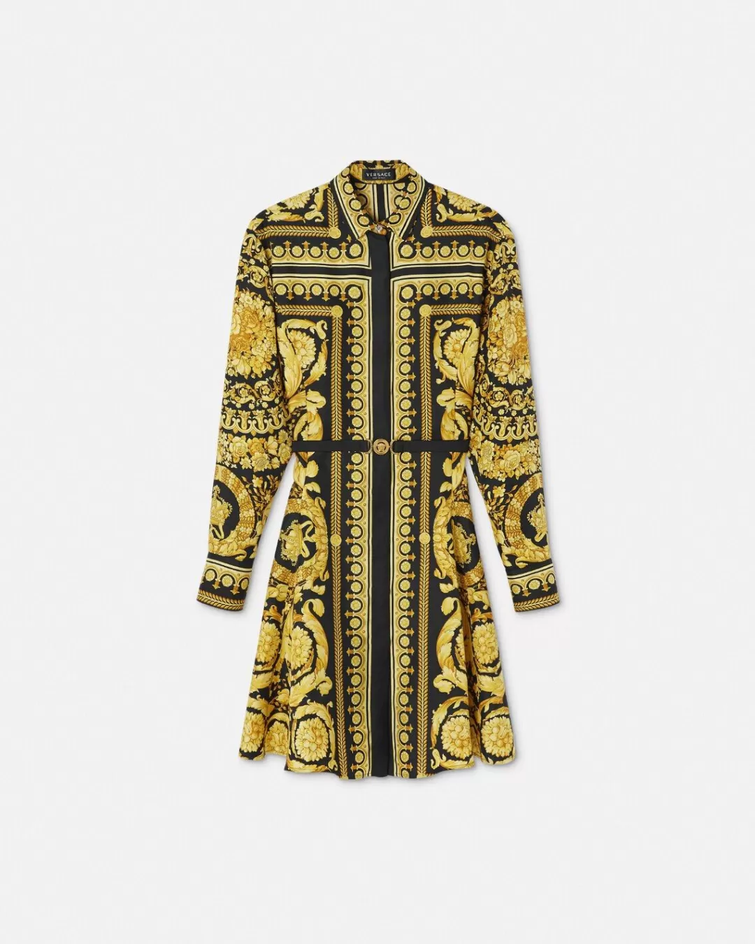 Barocco Silk Shirt Mini Dress*Versace Shop