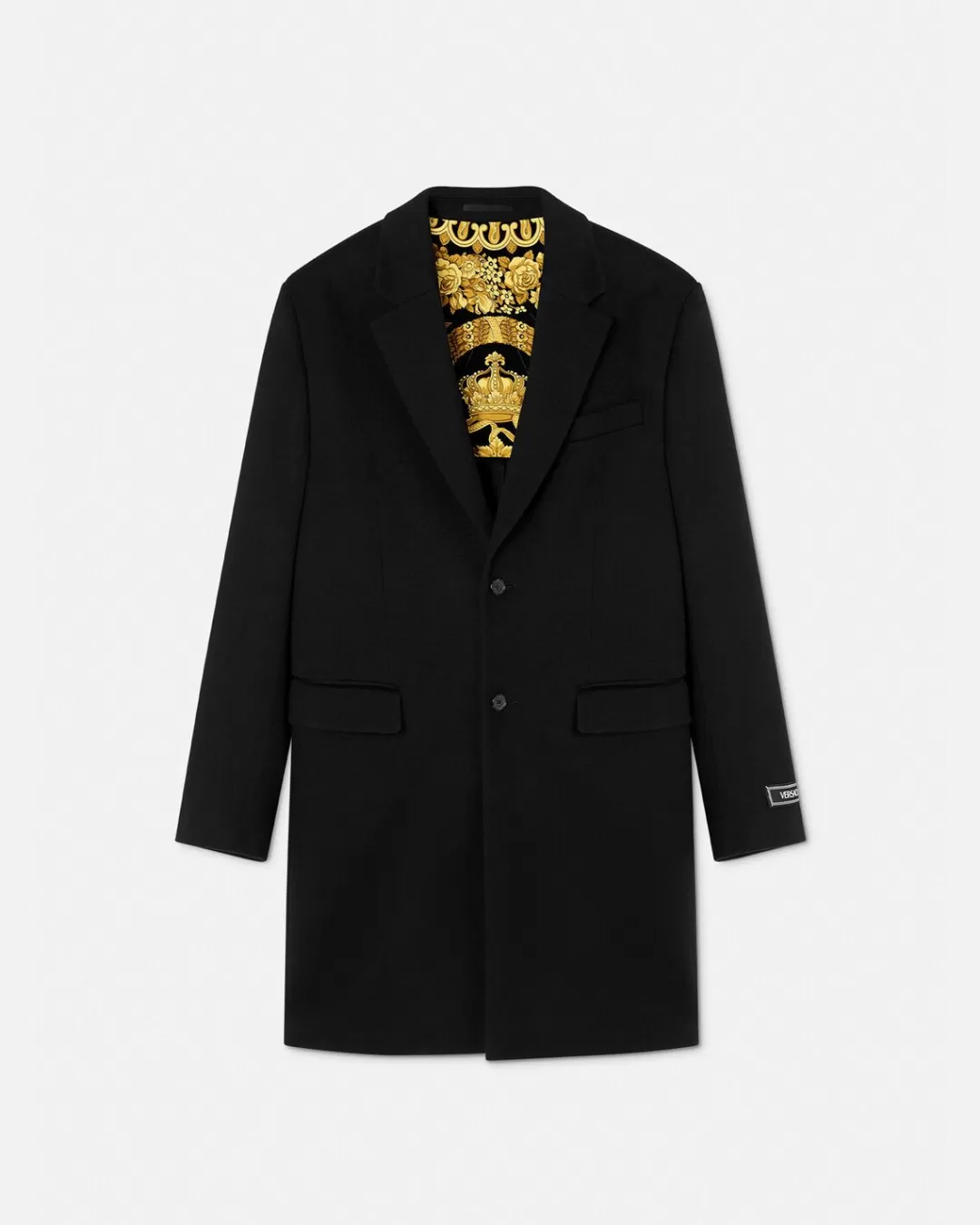 Barocco Single-Breasted Long Coat*Versace Hot