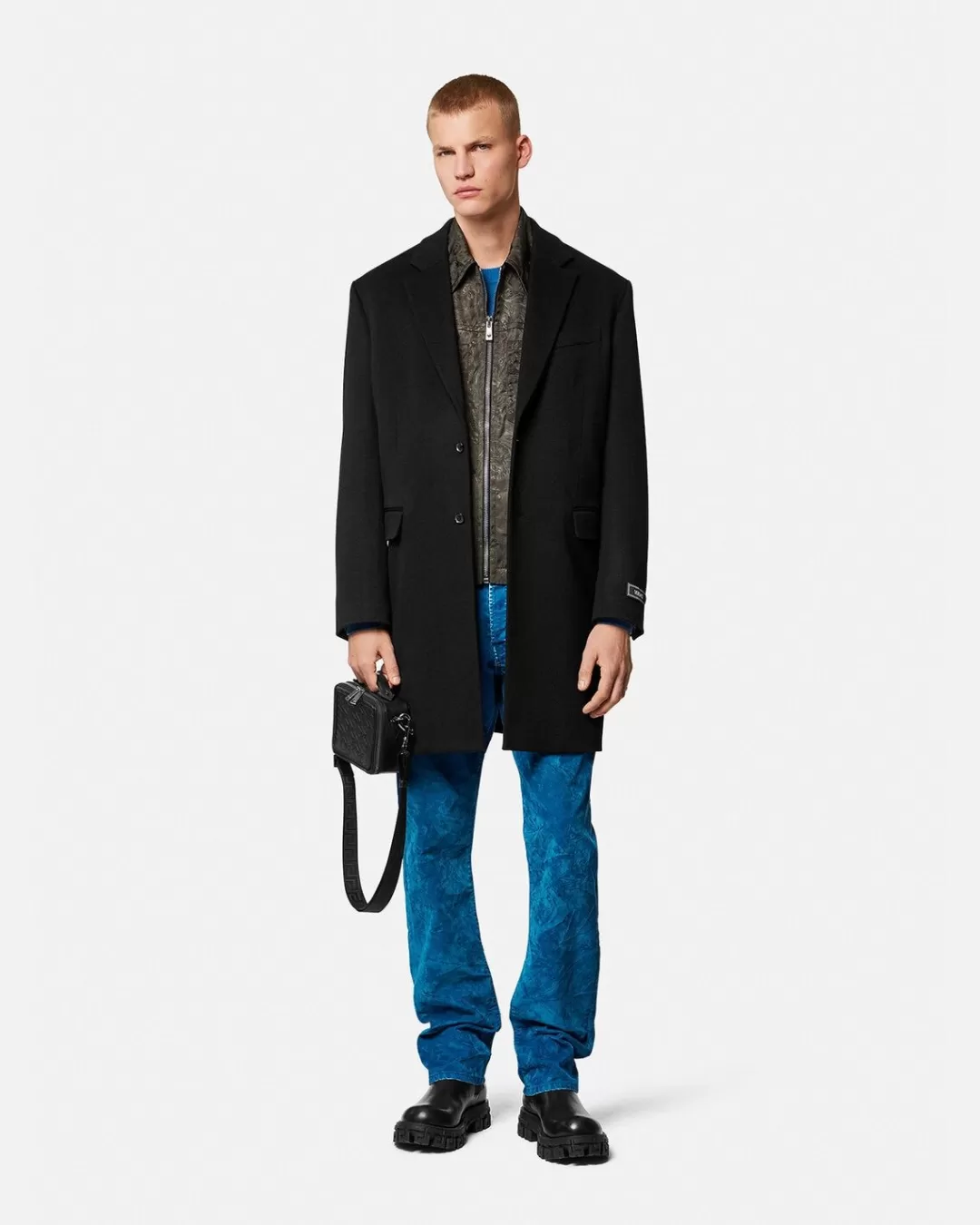 Barocco Single-Breasted Long Coat*Versace Hot