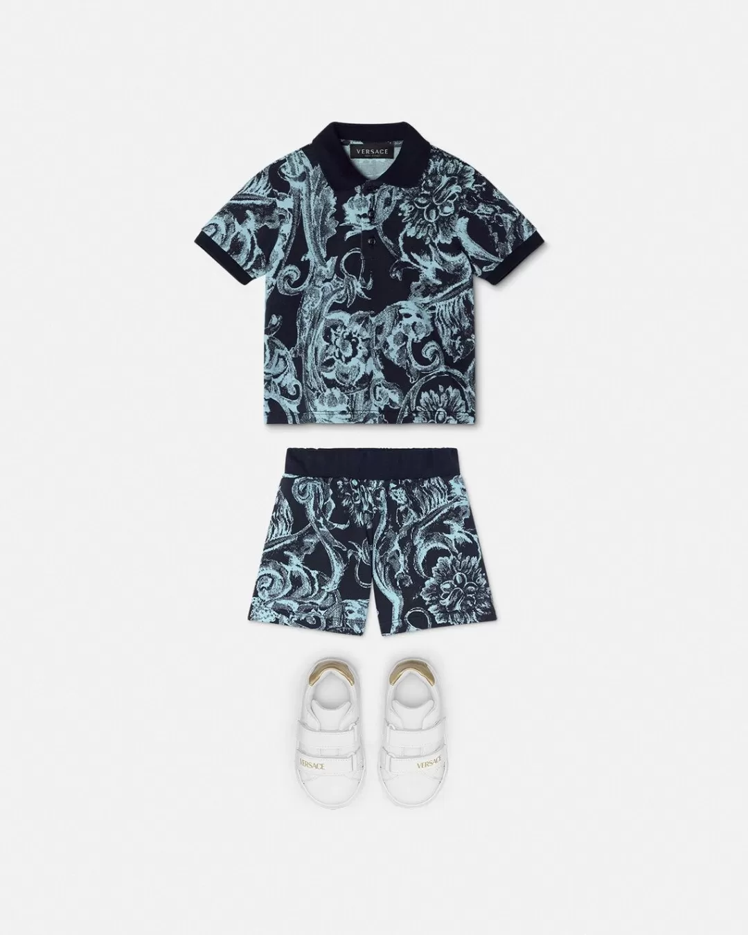 Barocco Stencil Baby Sweat Shorts*Versace Flash Sale