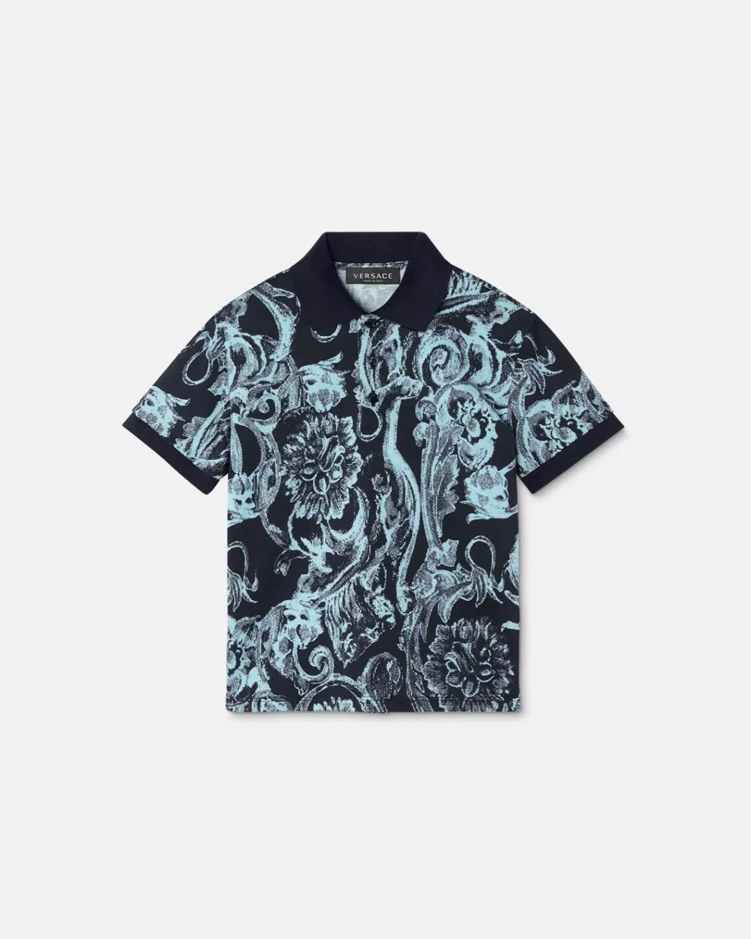 Barocco Stencil Kids Polo Shirt*Versace Sale