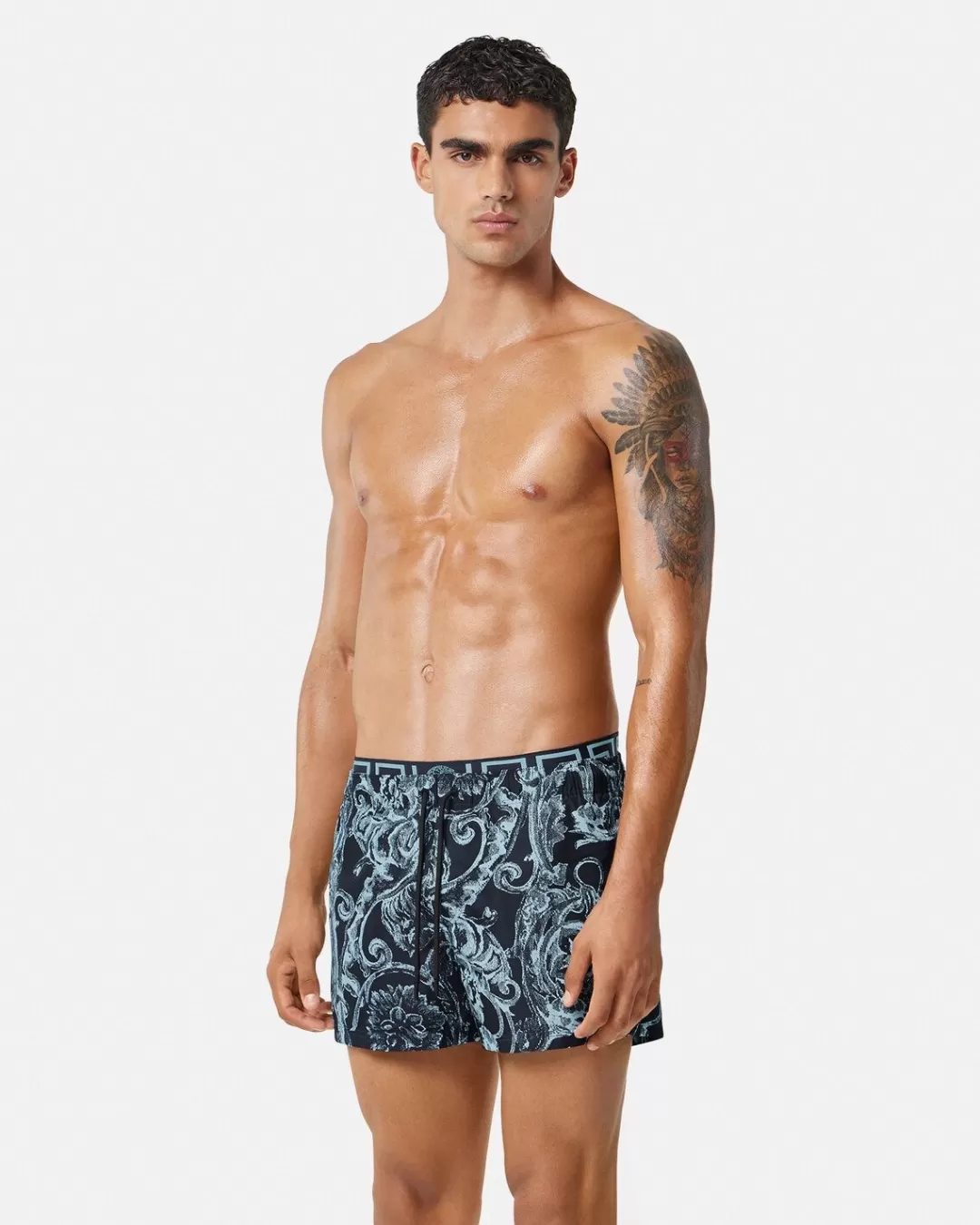 Barocco Stencil Swim Shorts*Versace New