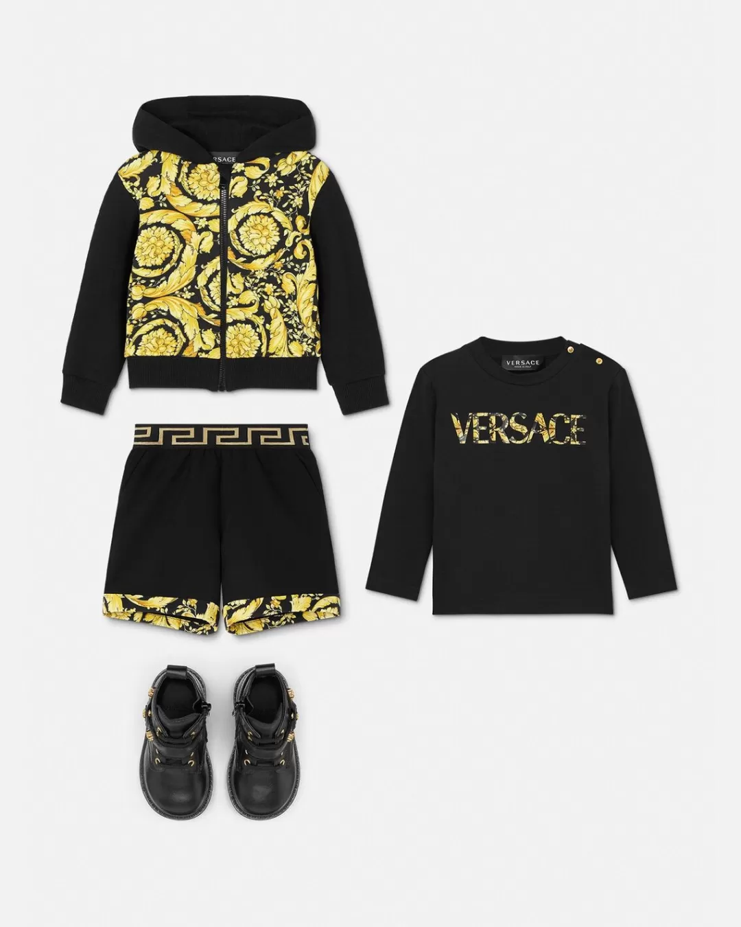 Barocco Logo Baby T-Shirt*Versace Cheap