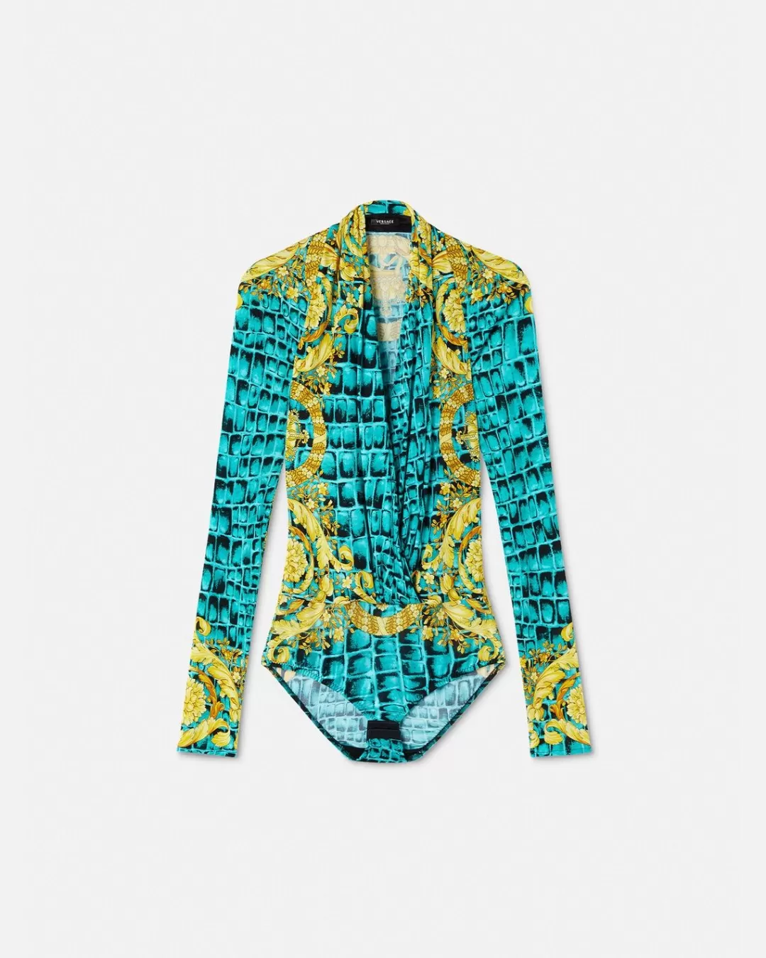 Baroccodile Draped Bodysuit*Versace Clearance