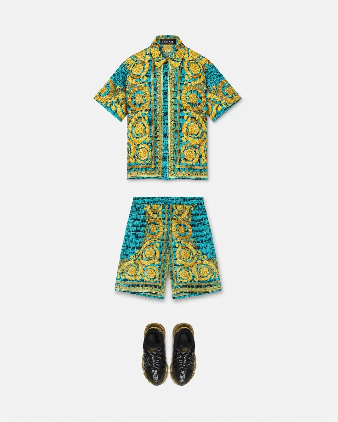 Baroccodile Kids Silk Shirt*Versace Fashion