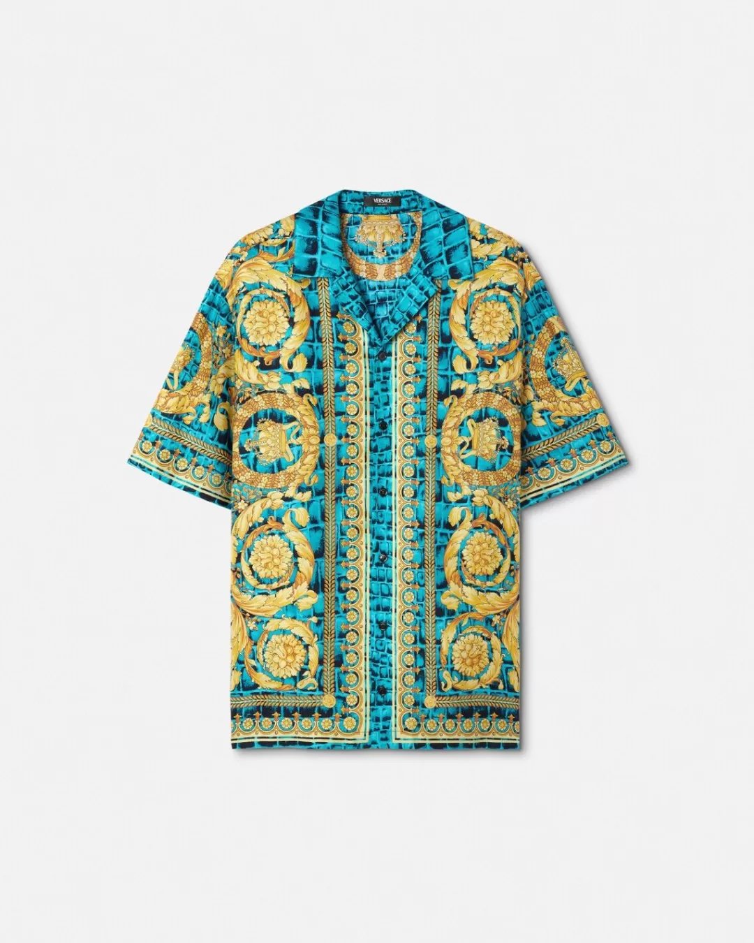 Baroccodile Silk Shirt*Versace Flash Sale