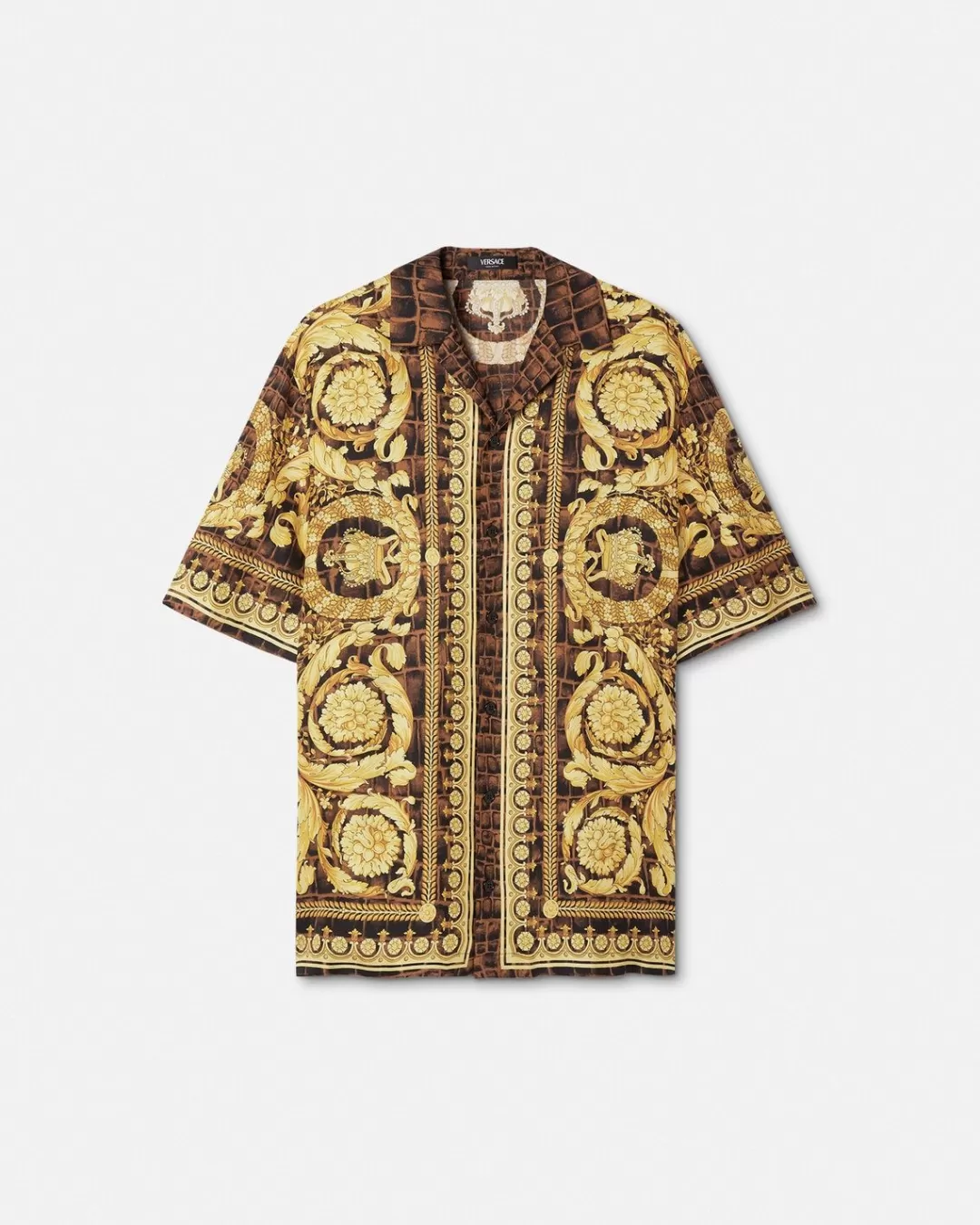 Baroccodile Silk Shirt*Versace Clearance