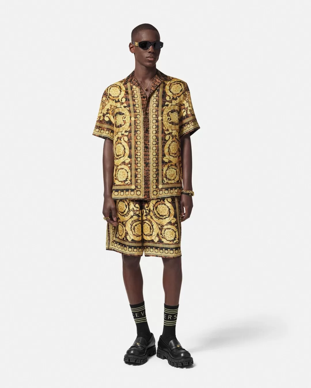 Baroccodile Silk Shirt*Versace Clearance