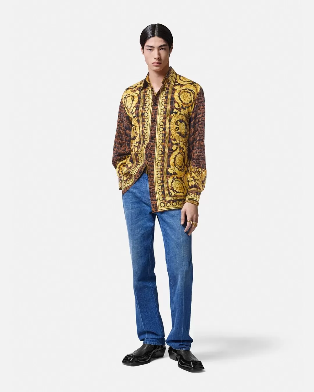 Baroccodile Silk Shirt*Versace Shop