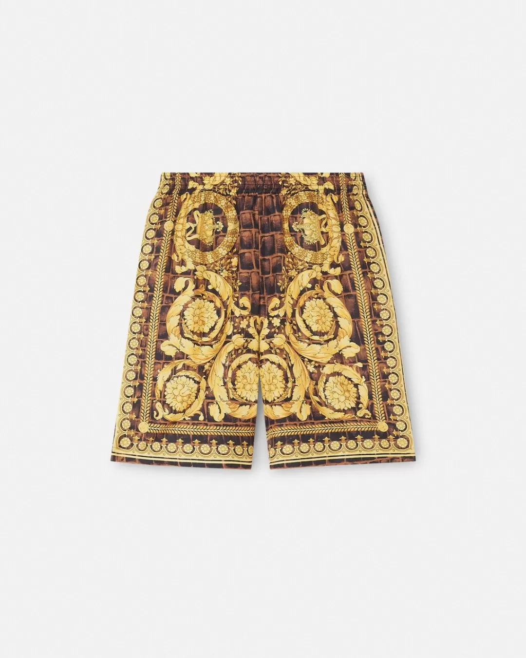 Baroccodile Silk Shorts*Versace Store