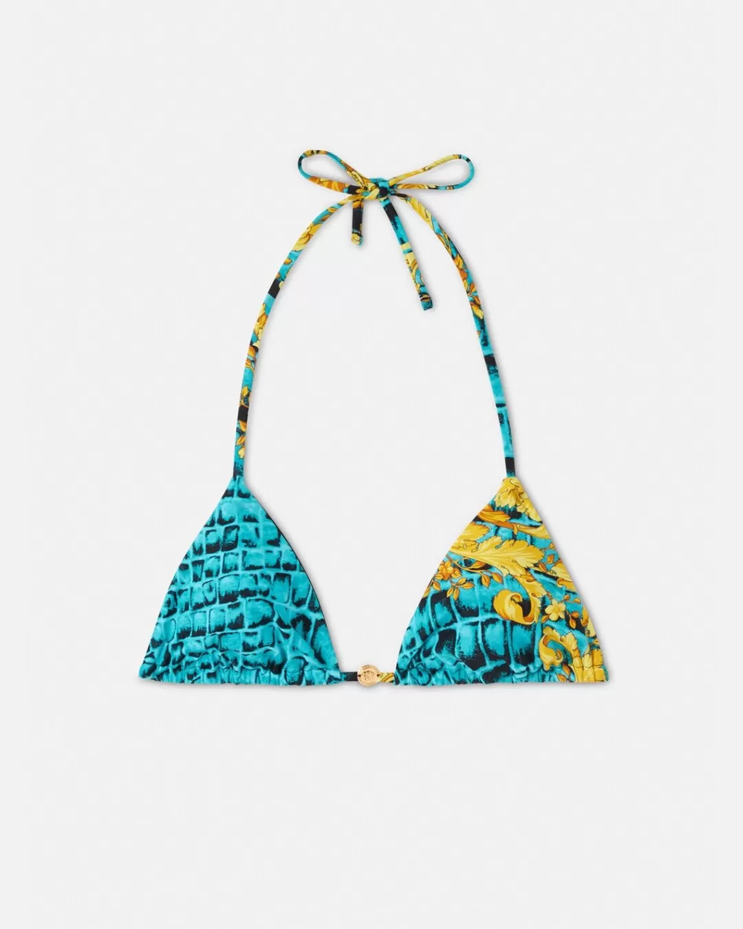 Baroccodile Triangle Bikini Top*Versace Shop