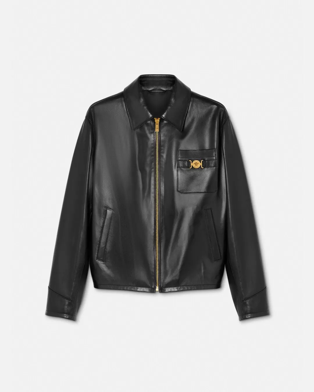 Blouson Leather Jacket*Versace Best Sale