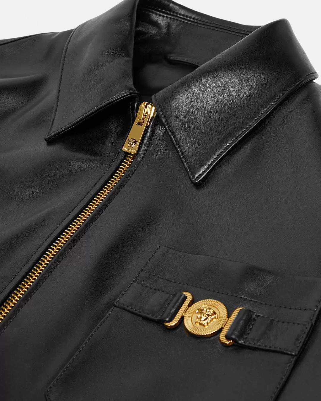 Blouson Leather Jacket*Versace Best Sale