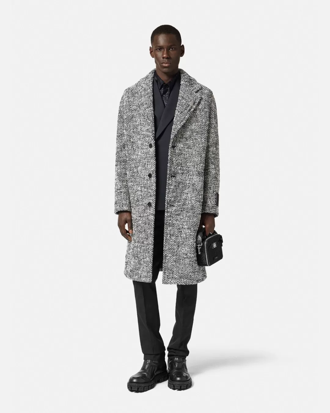 Boucle Long Coat*Versace Flash Sale