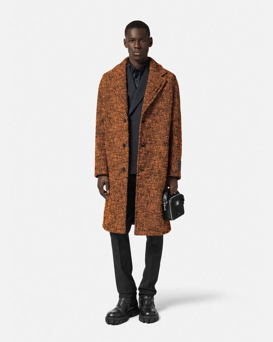 Boucle Long Coat*Versace New