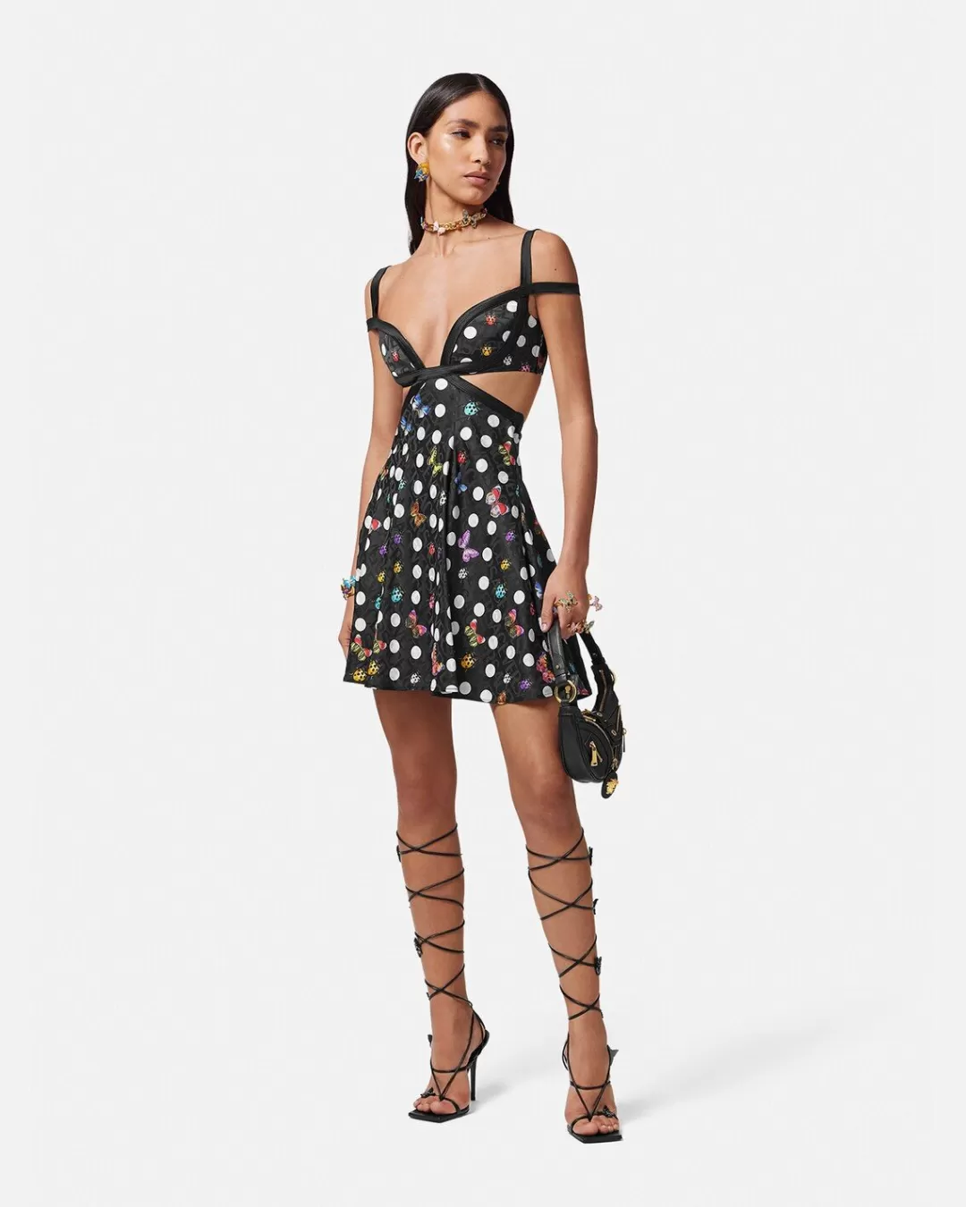 Butterflies Cutout Mini Dress*Versace Cheap