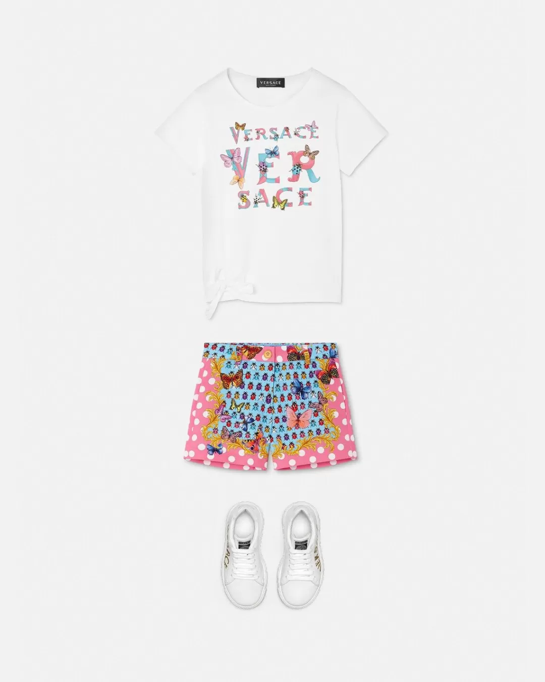 Butterflies Kids Denim Shorts*Versace Best Sale