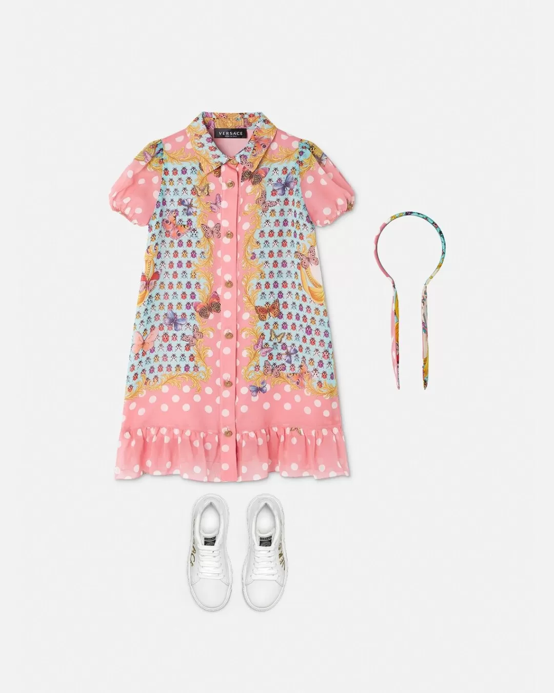 Butterflies Kids Silk Dress*Versace Sale