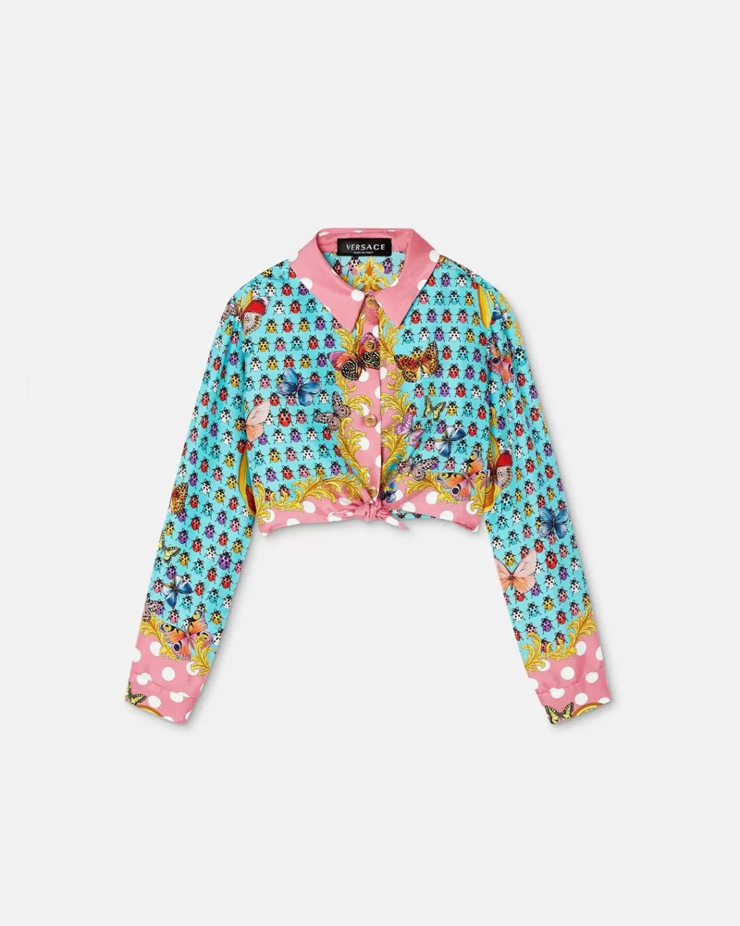 Butterflies Kids Silk Shirt*Versace Store