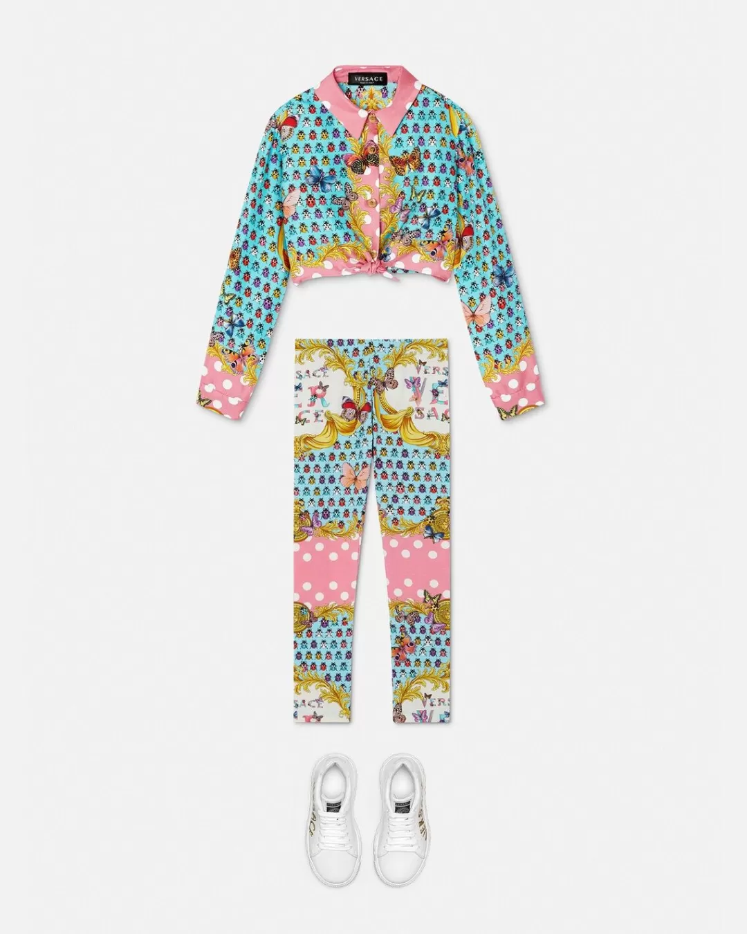 Butterflies Kids Silk Shirt*Versace Store