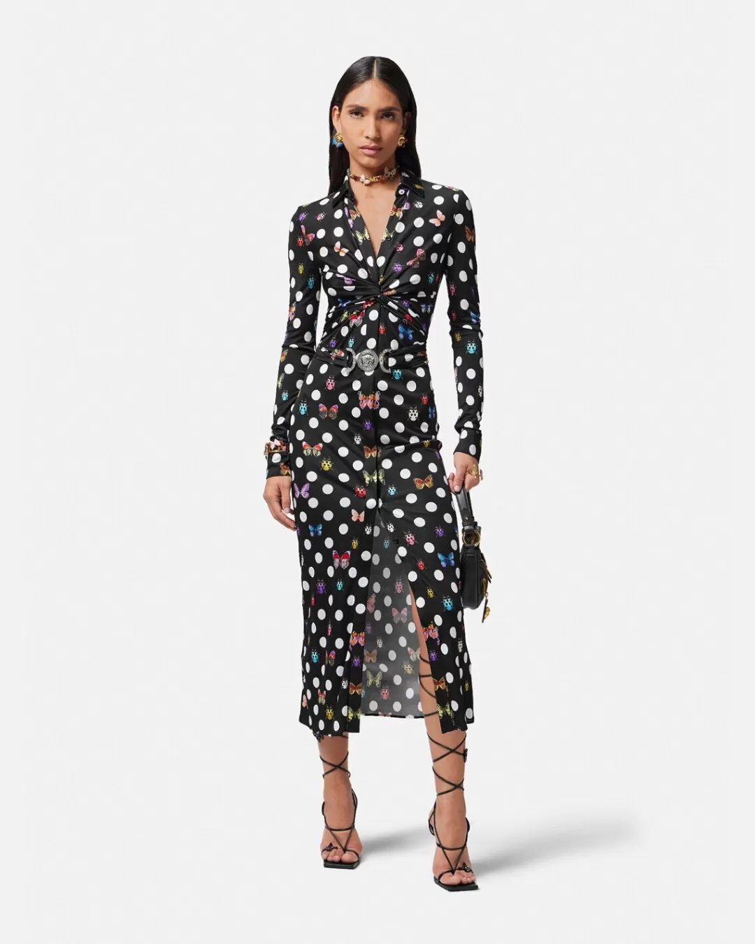 Butterflies Medusa '95 Shirt Midi Dress*Versace Cheap