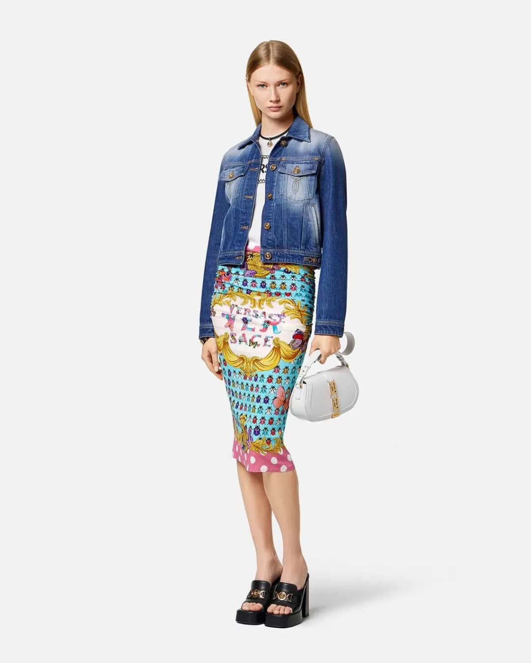 Butterflies Midi Skirt*Versace Cheap