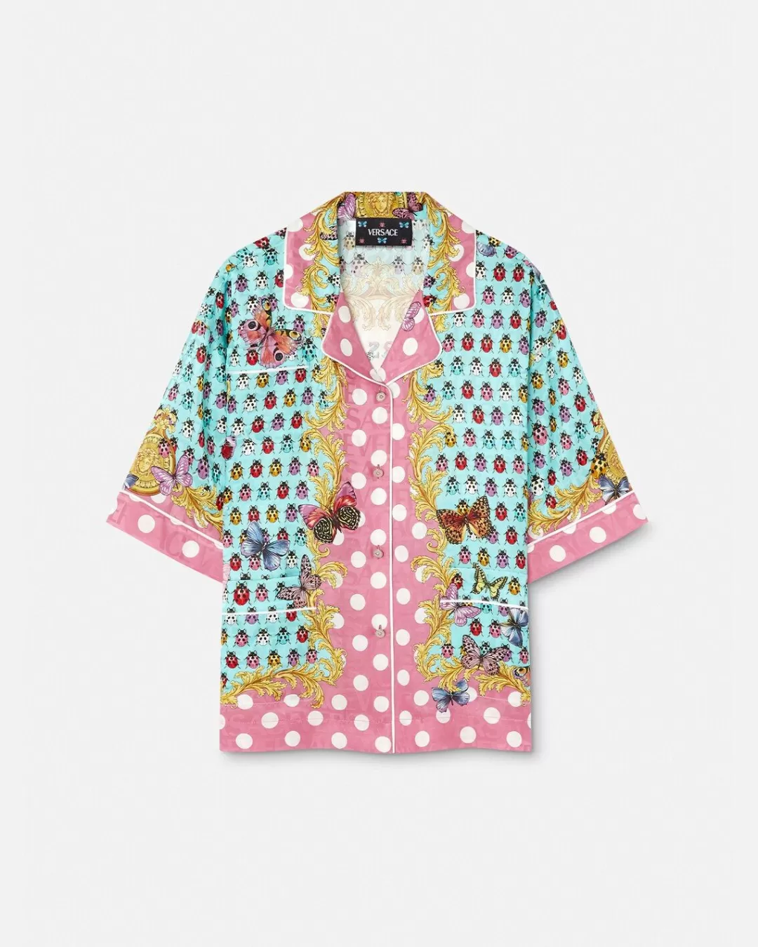 Butterflies Silk Blend Shirt*Versace Cheap