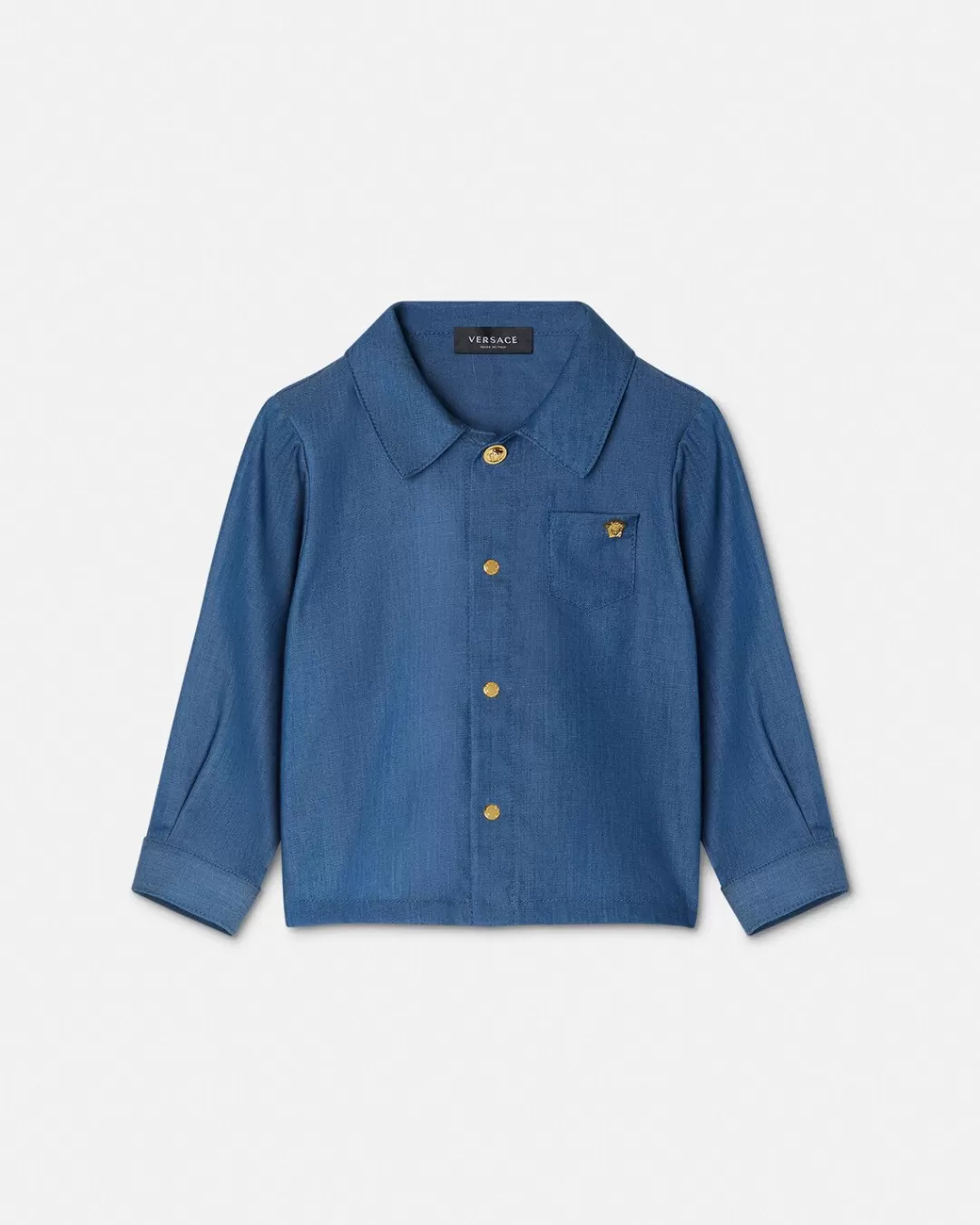 Chambray Denim Baby Shirt*Versace Store