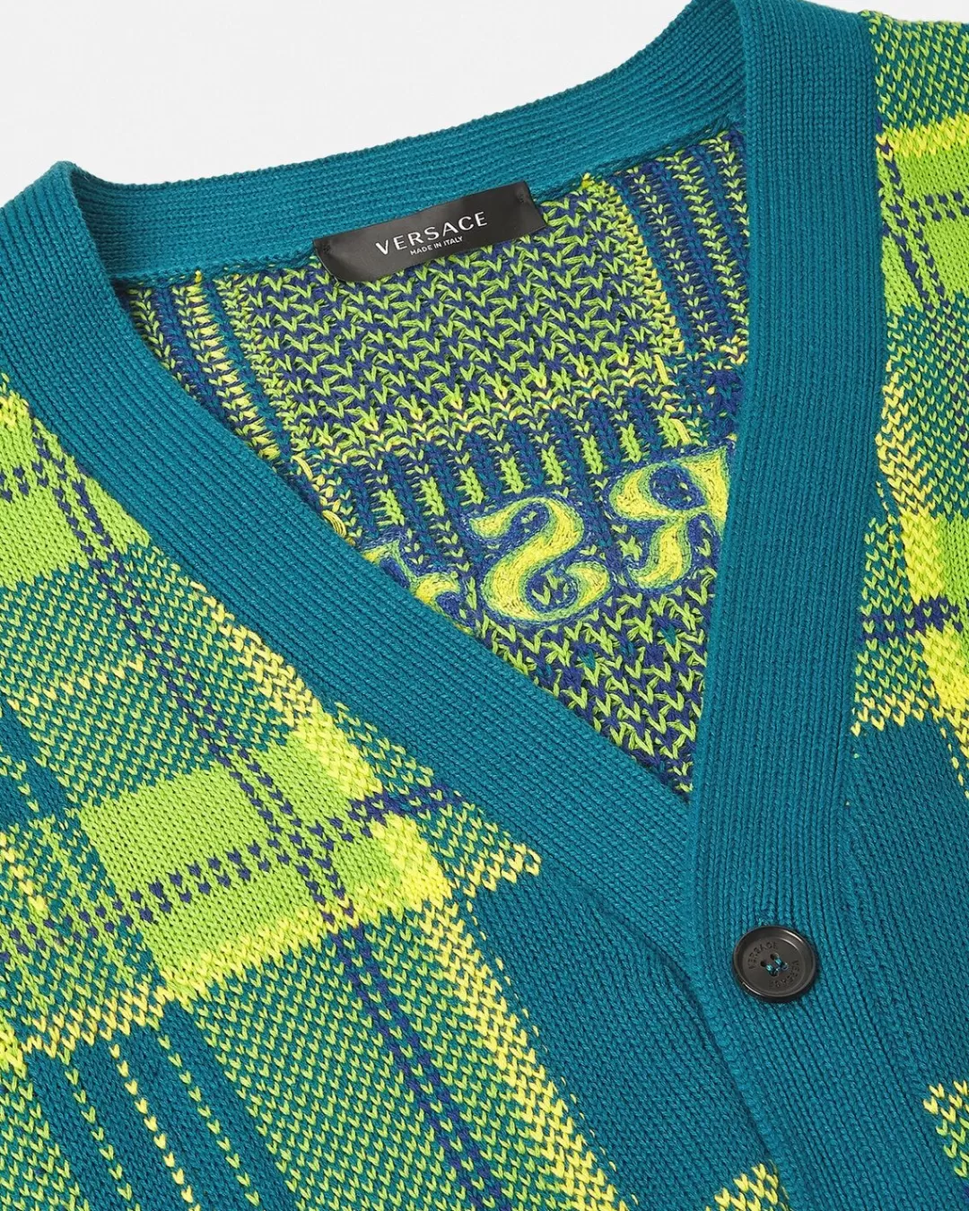 Checked Cable-Knit Cardigan*Versace Best Sale