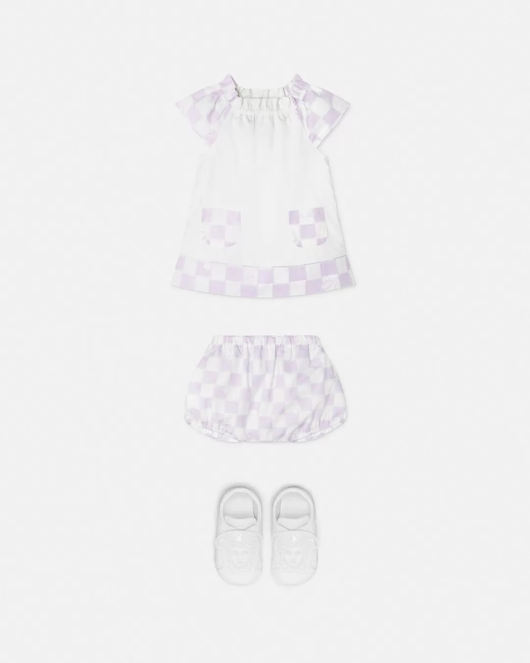 Contrasto Ruffled Baby Dress Set*Versace Fashion