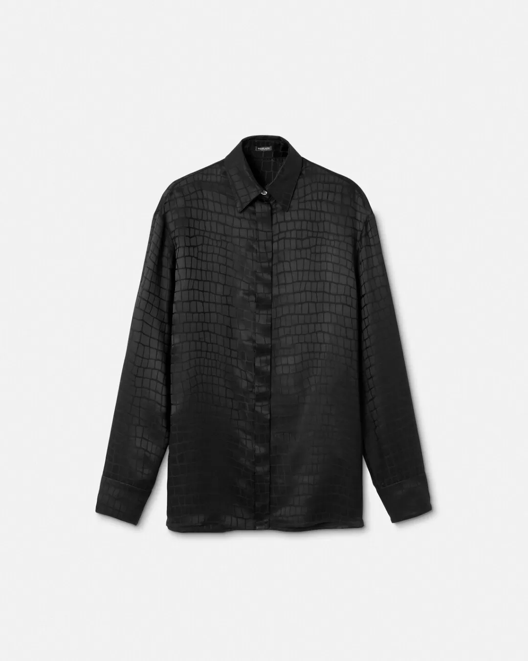 Croc-Devore Silk Blend Shirt*Versace Best Sale