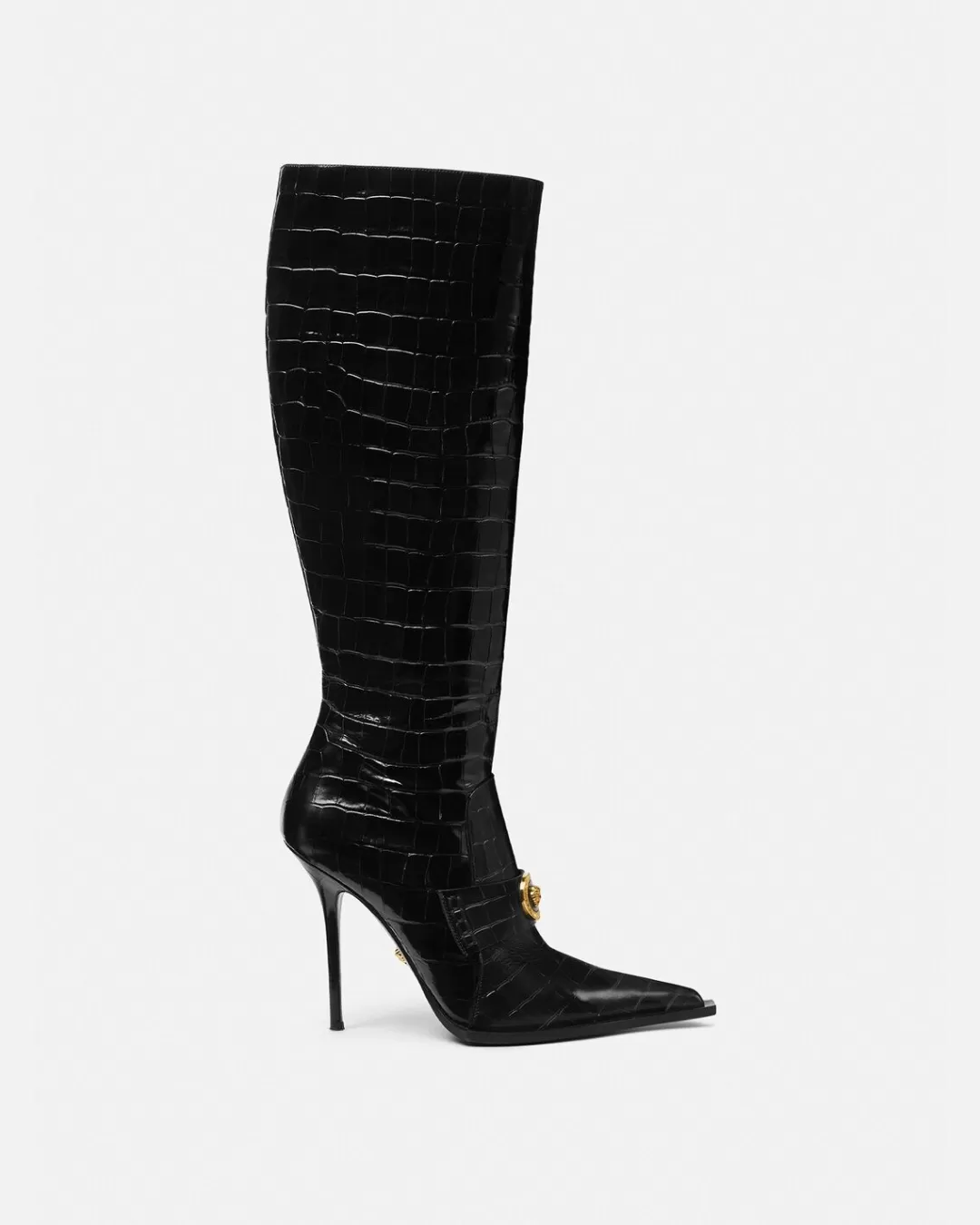 Croc-Effect Alia Boots*Versace Shop