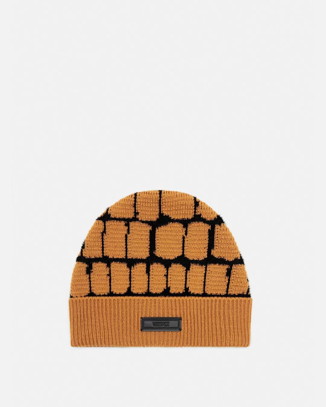 Croc-Effect Chenille Jacquard Beanie*Versace Online