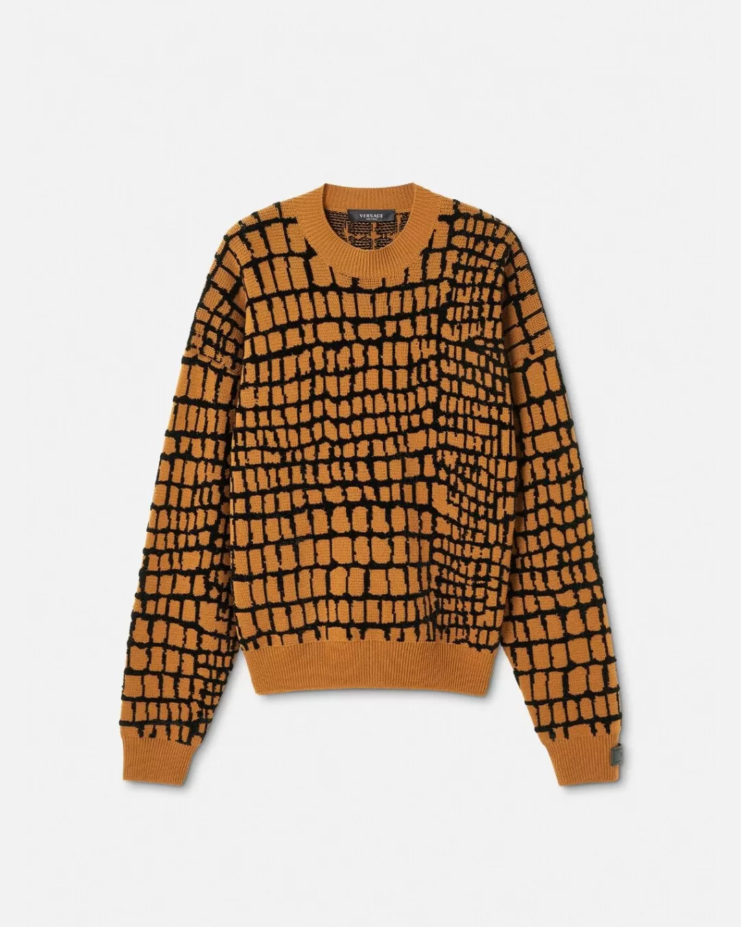 Croc-Effect Chenille Jacquard Sweater*Versace Hot