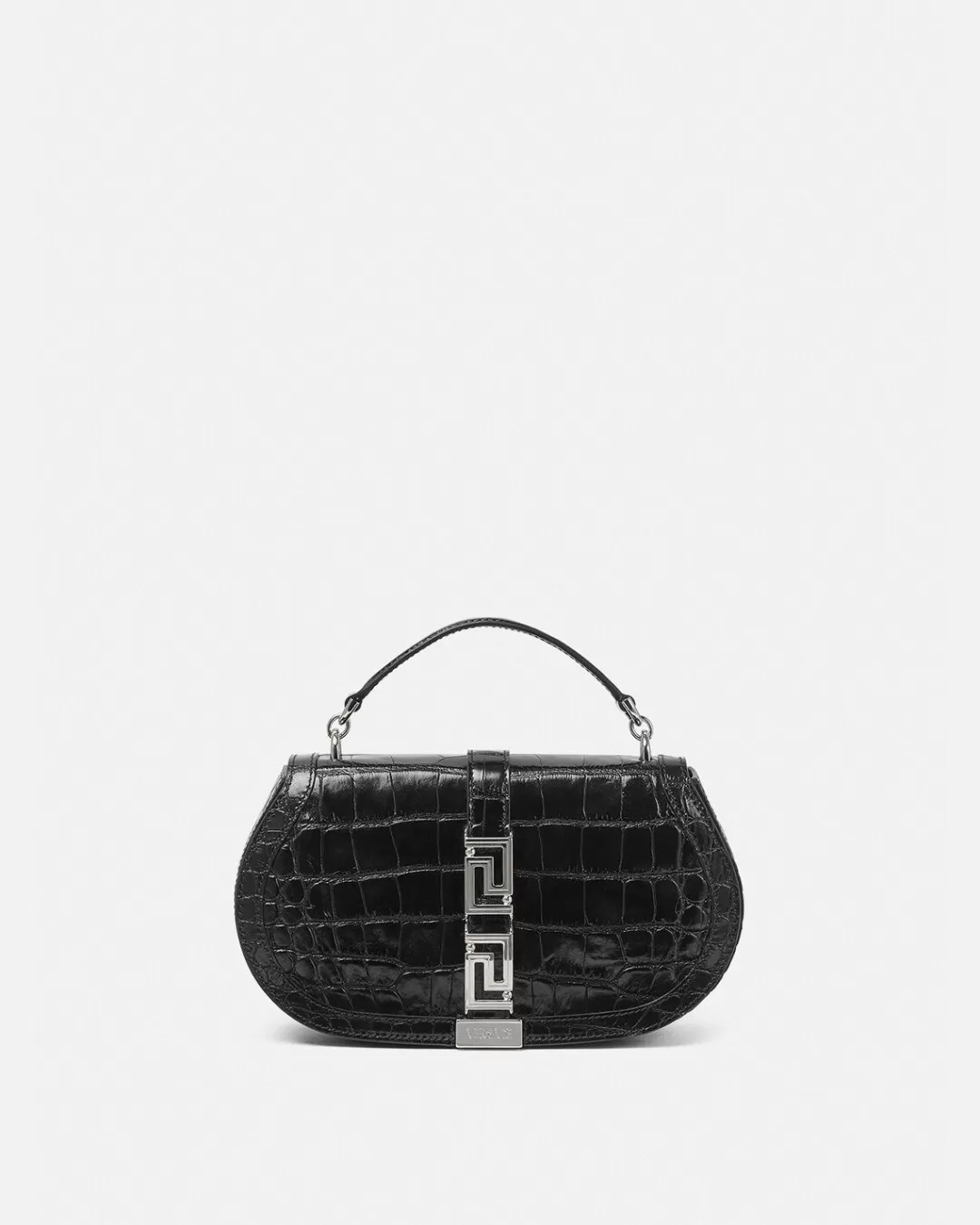 Croc-Effect Greca Goddess Handbag*Versace Shop