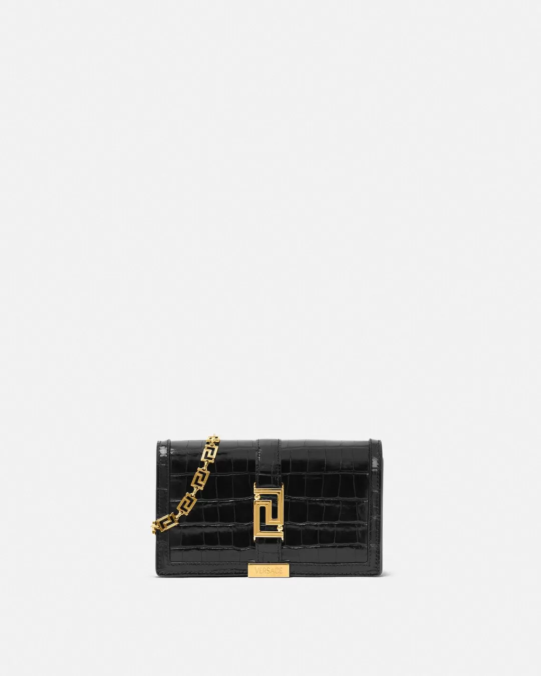 Croc-Effect Greca Goddess Mini Bag*Versace Cheap