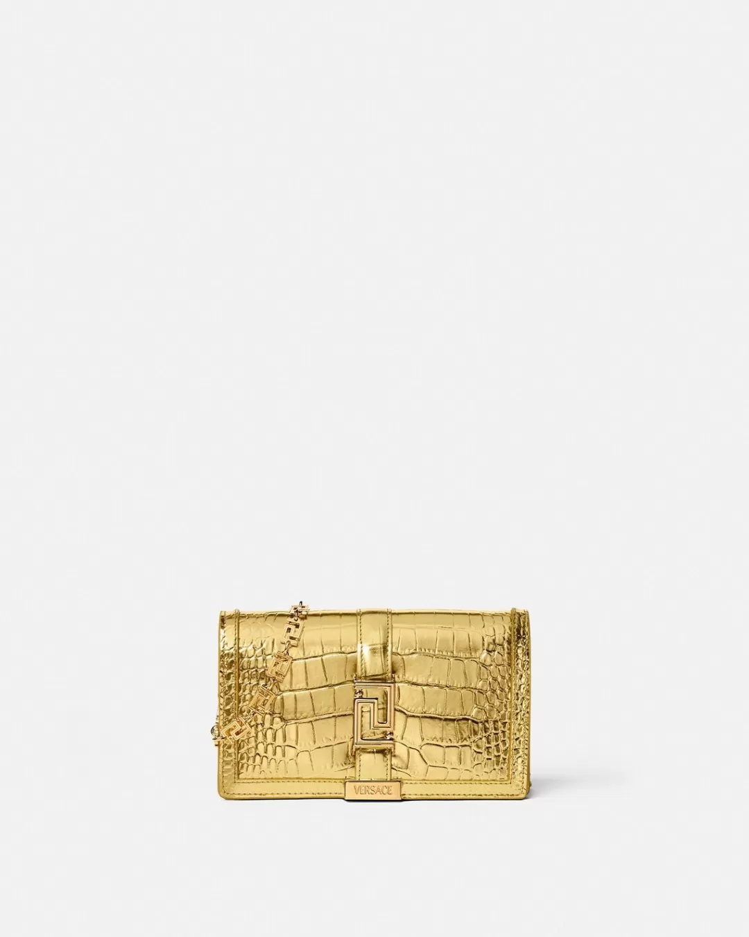 Croc-Effect Greca Goddess Mini Bag*Versace Online