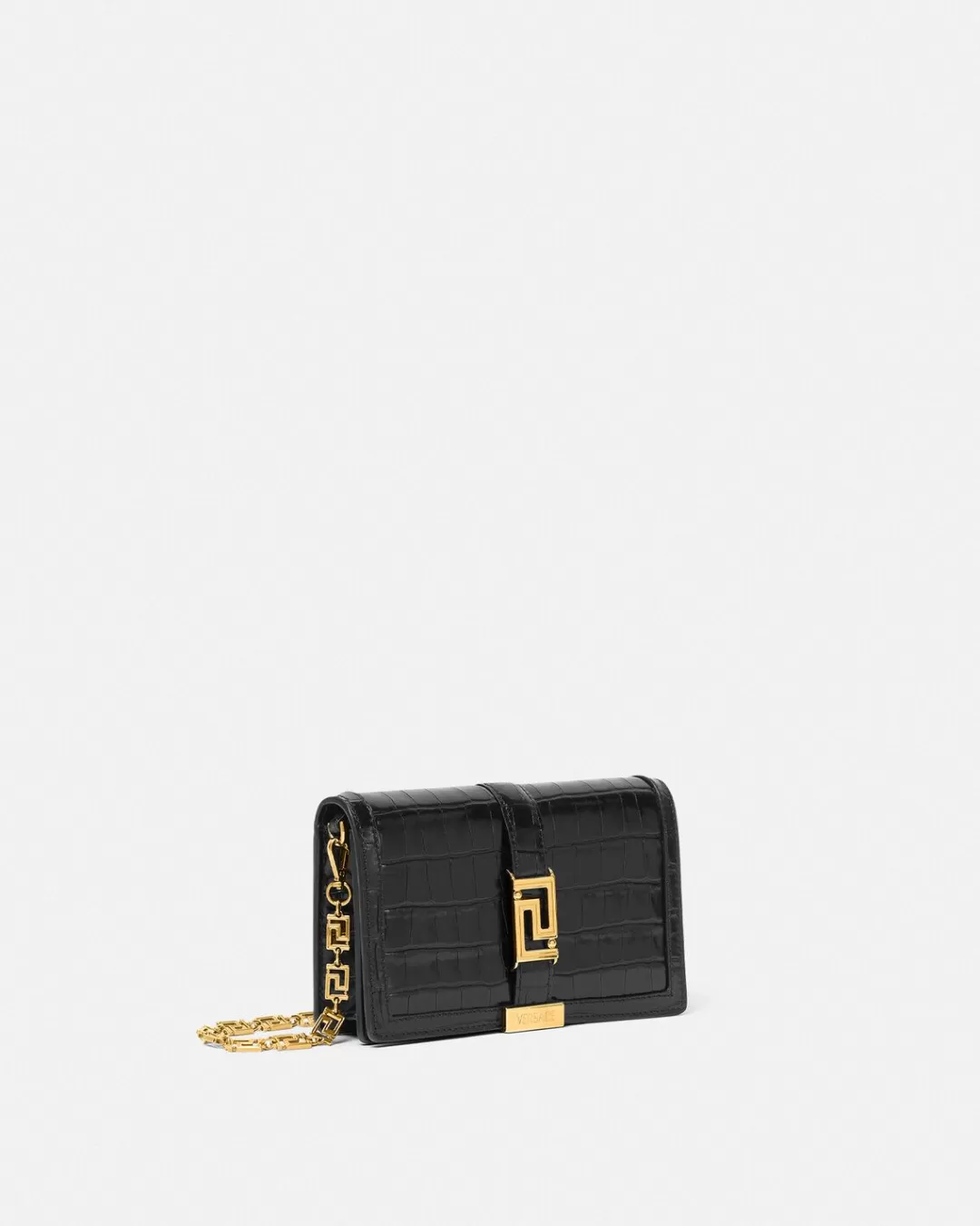 Croc-Effect Greca Goddess Mini Bag*Versace Cheap