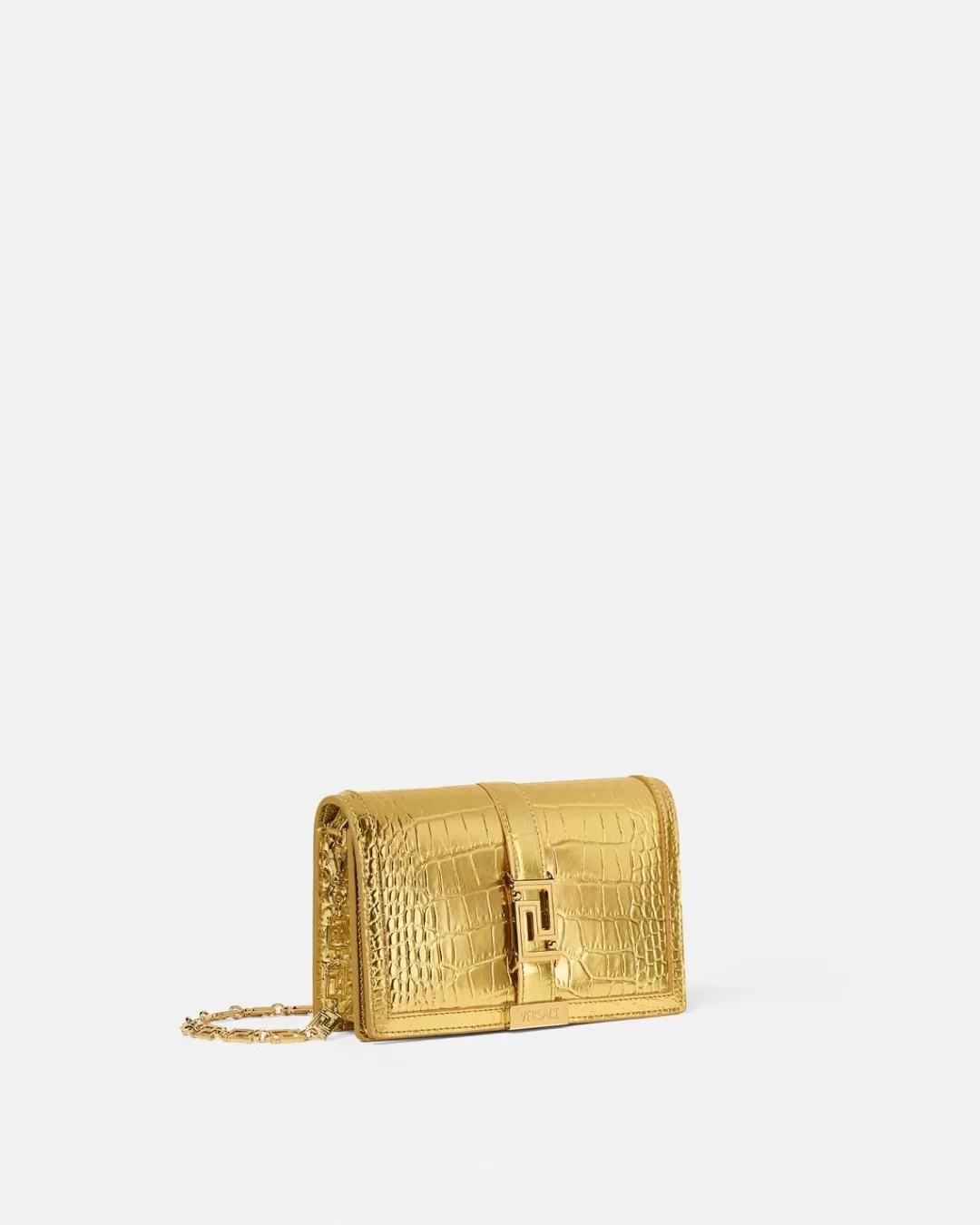 Croc-Effect Greca Goddess Mini Bag*Versace Online