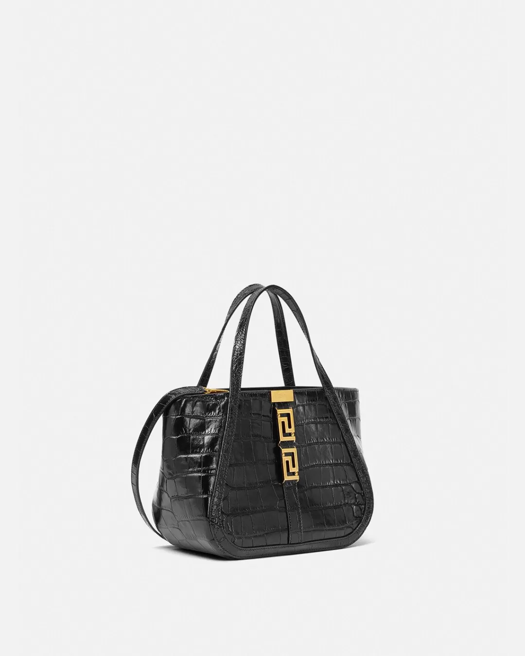 Croc-Effect Greca Goddess Tote Bag*Versace Best